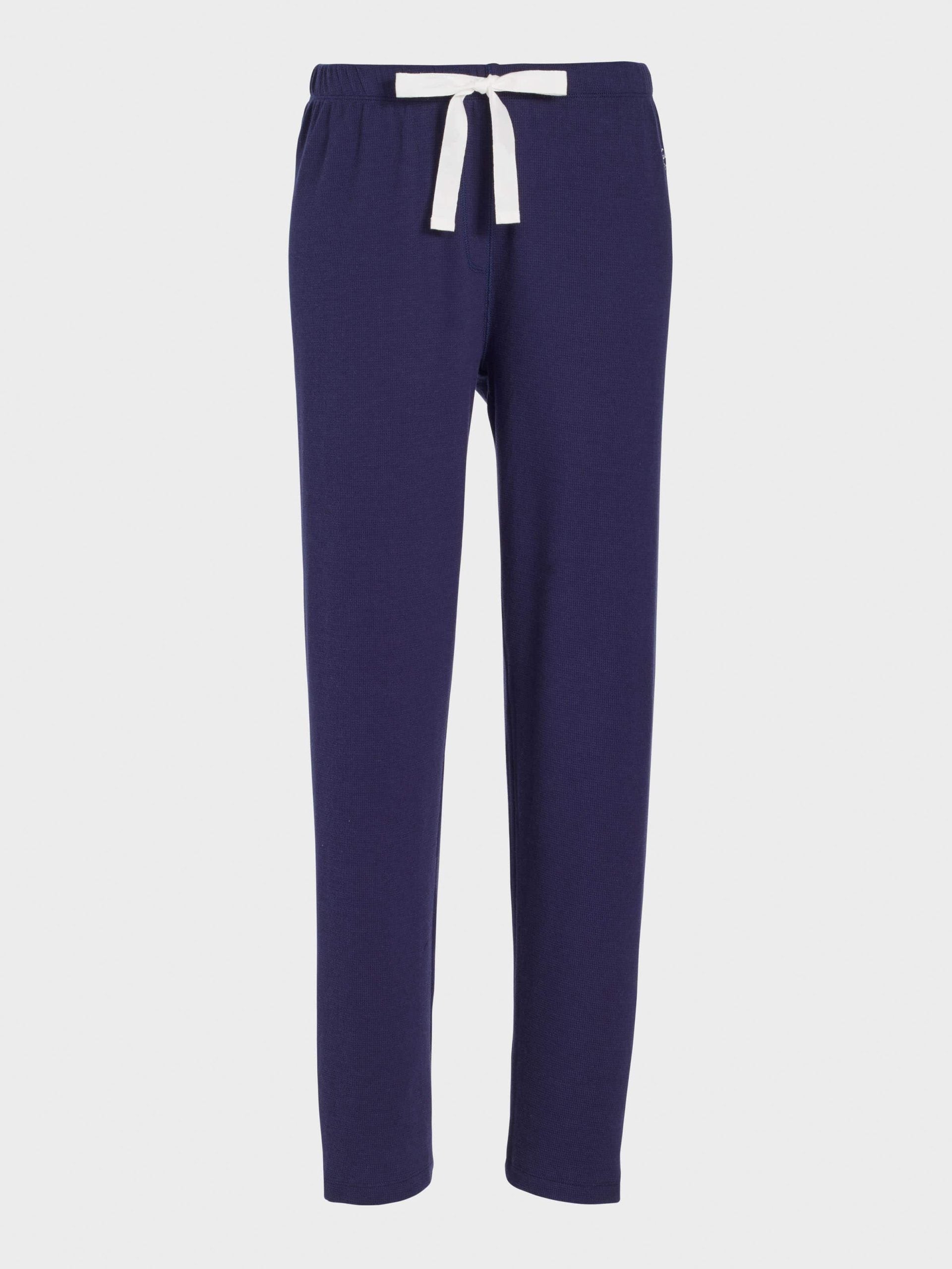 Navy Waffle Straight Leg Pj Pant navy image 3