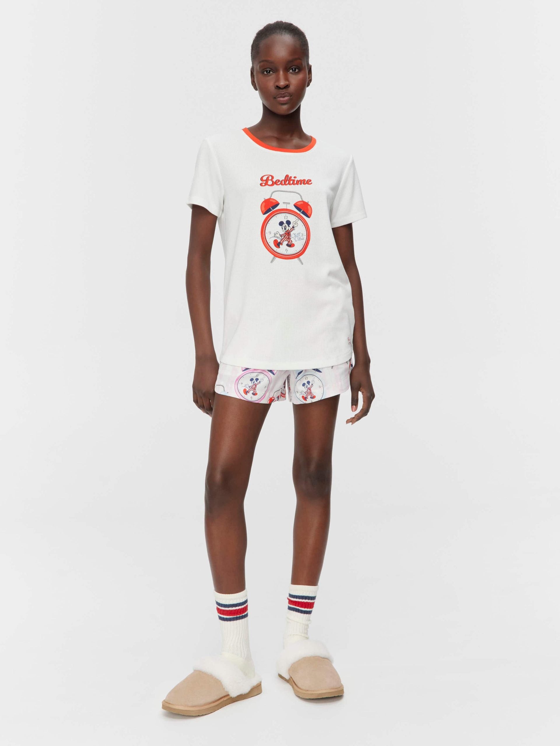 Wake Up Mickey Mouse Waffle Tee Cream image 0