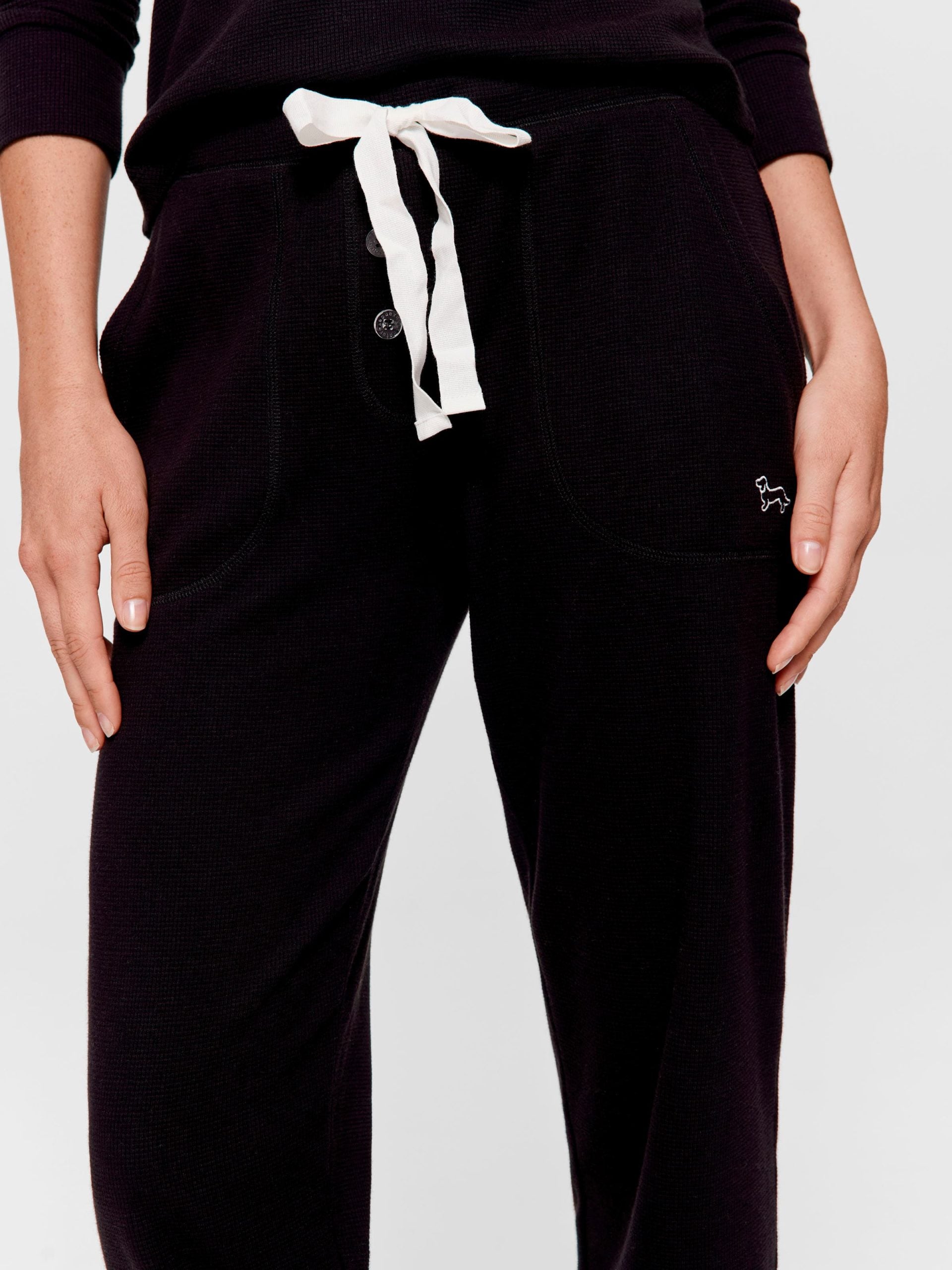 Black Waffle Easy Pj Pant Black image 2