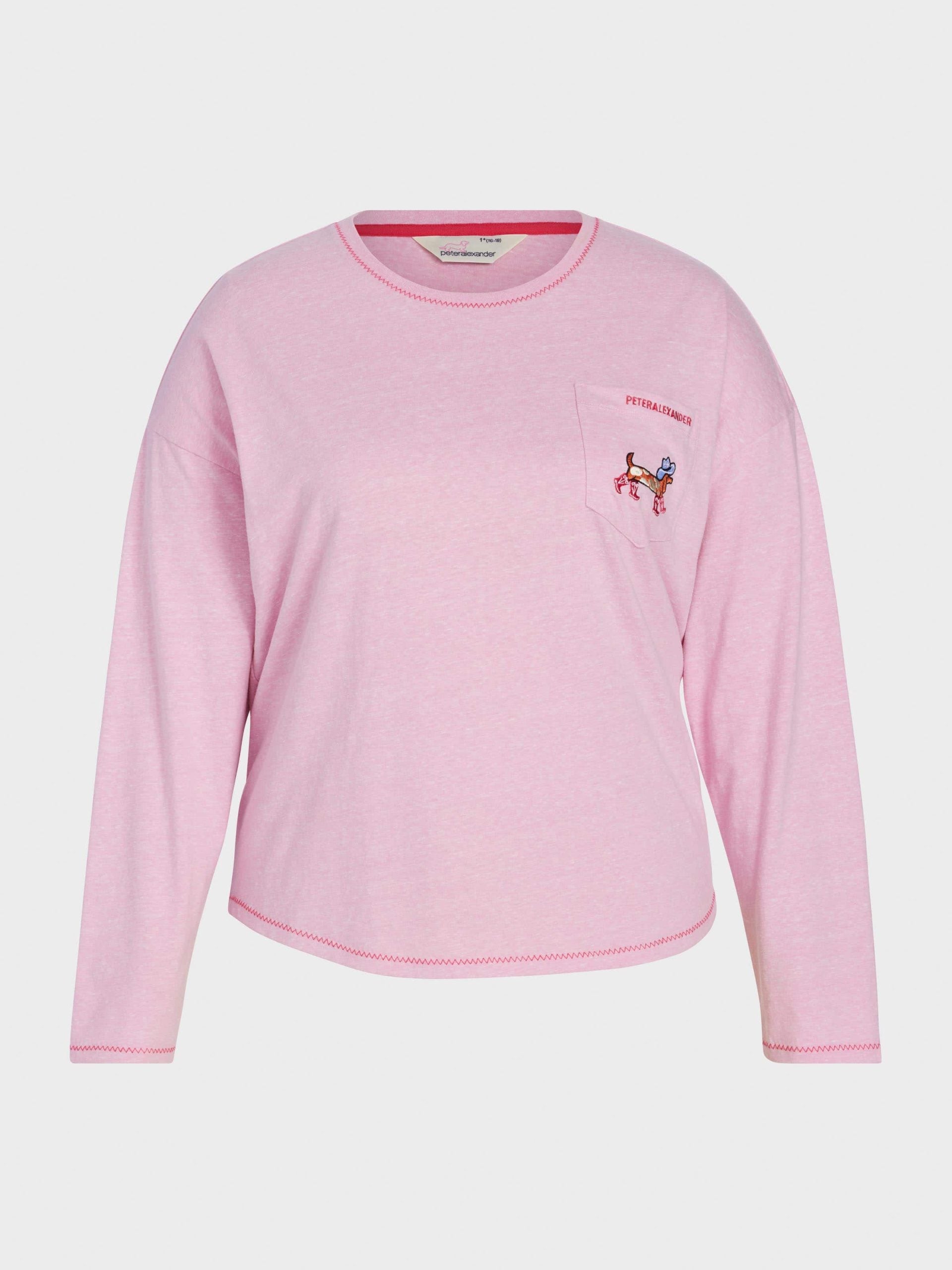 P.A. Plus Cowdog Long Sleeve Top Pale Pink image 3