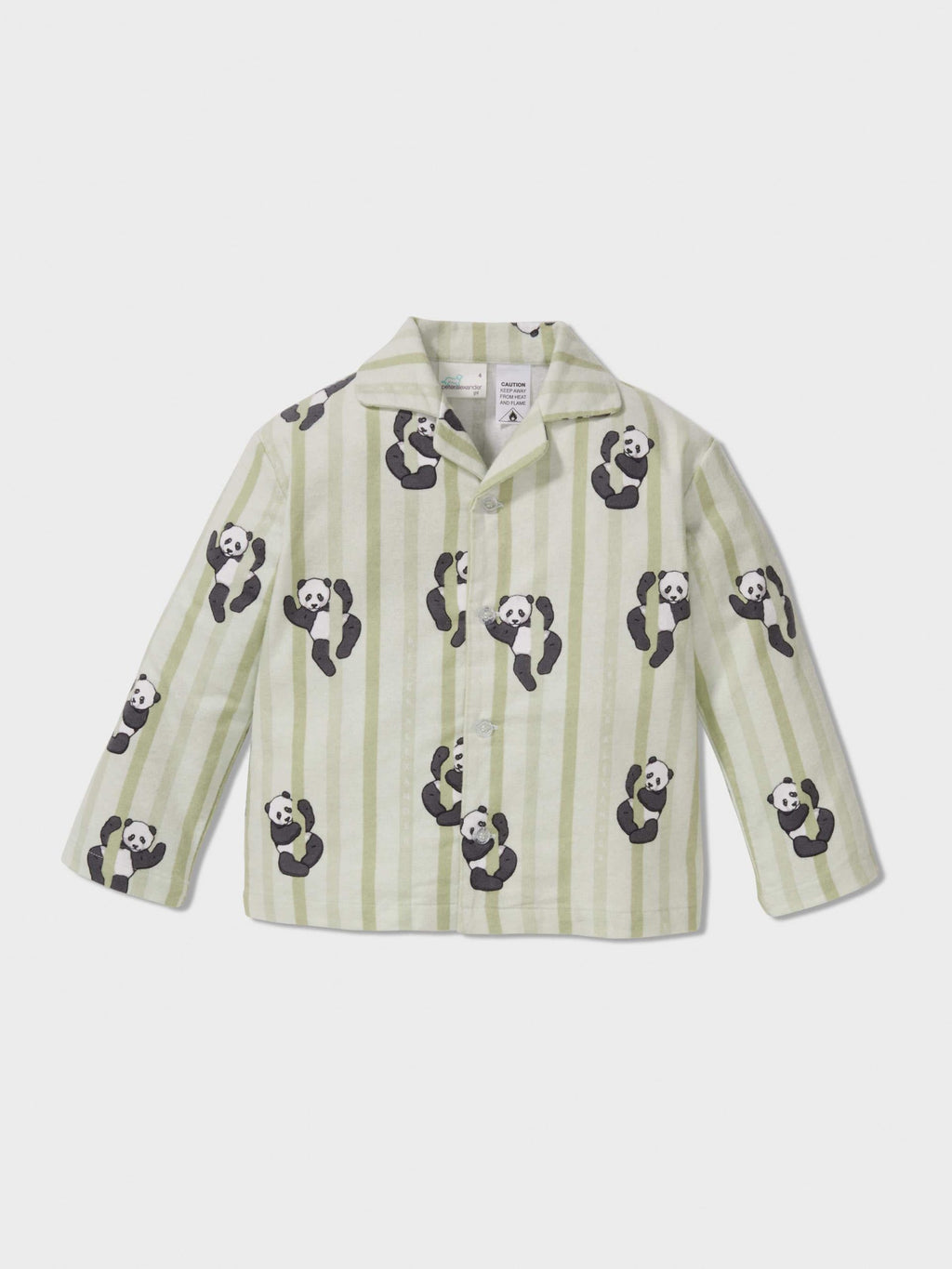 Jnr Boys Green Panda Classic Pj Set multi image 2