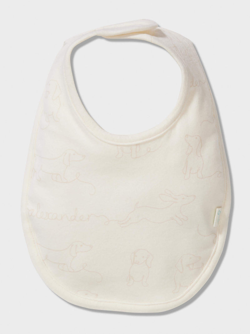 Baby Organic Penny Print Bib cream image 0