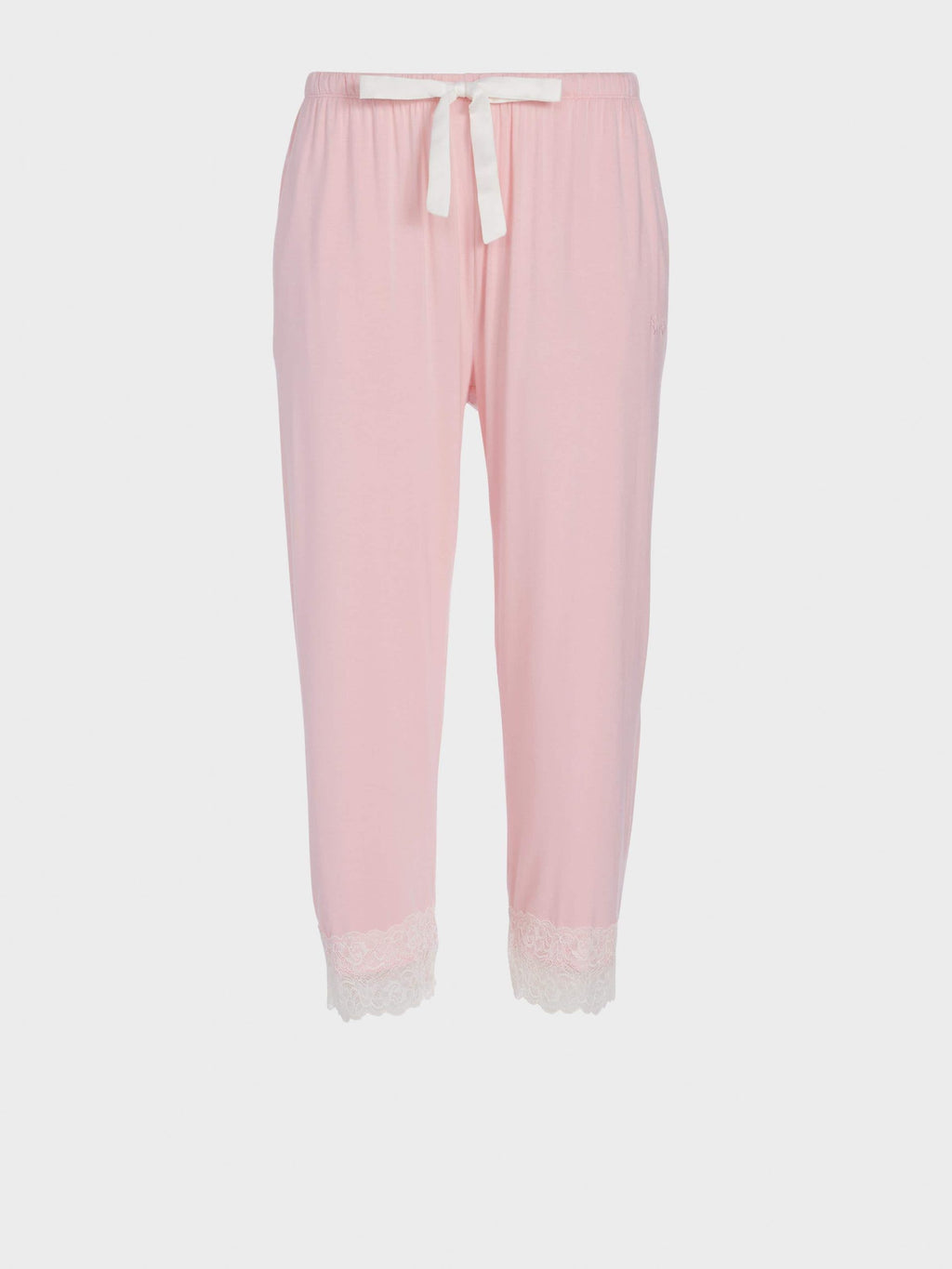 Pink Bamboo Jersey Lace 3/4 Pj Pant palepink image 3