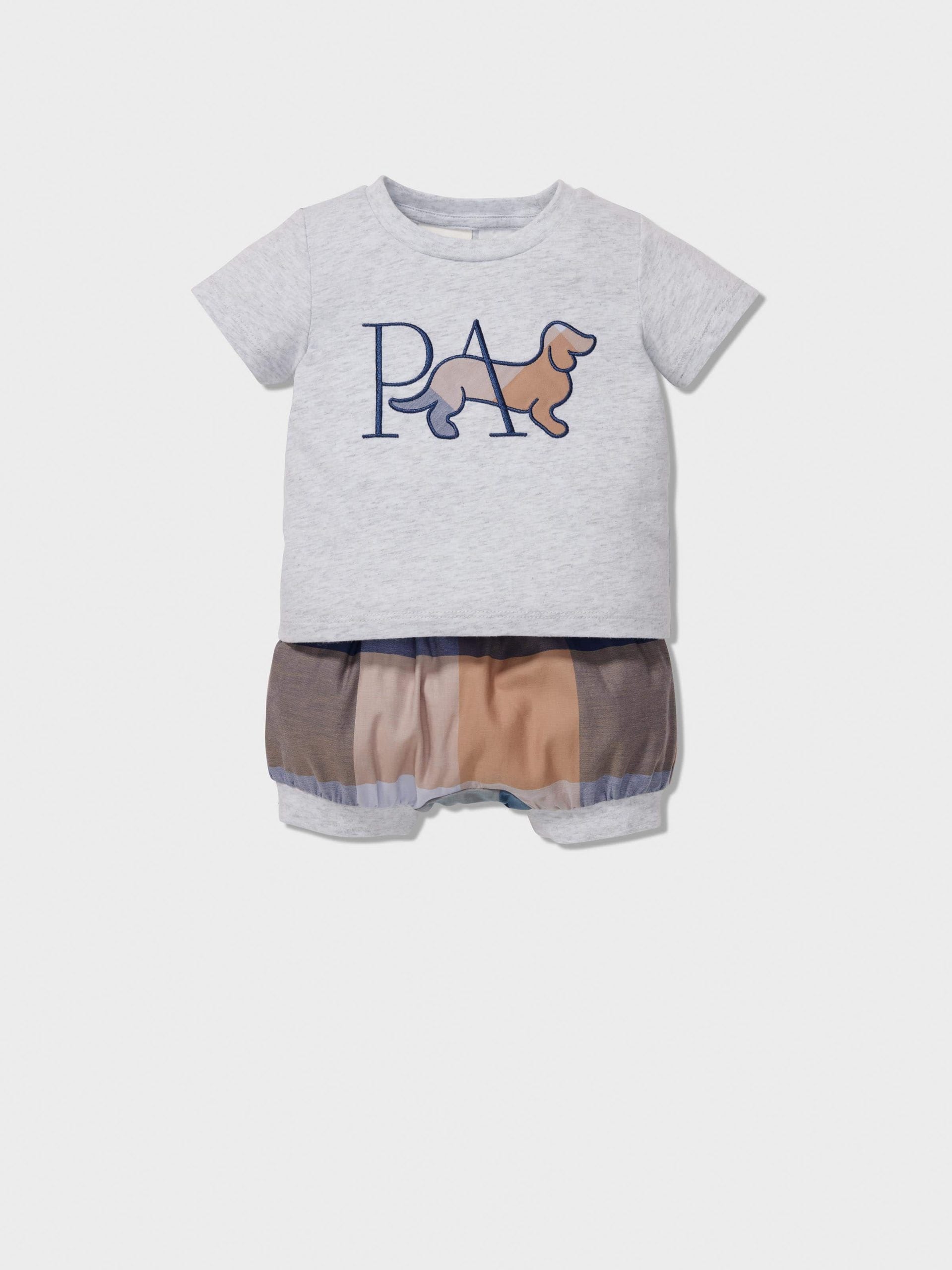 Baby Blue Buffalo Check Shortie Pj Set multi image 0