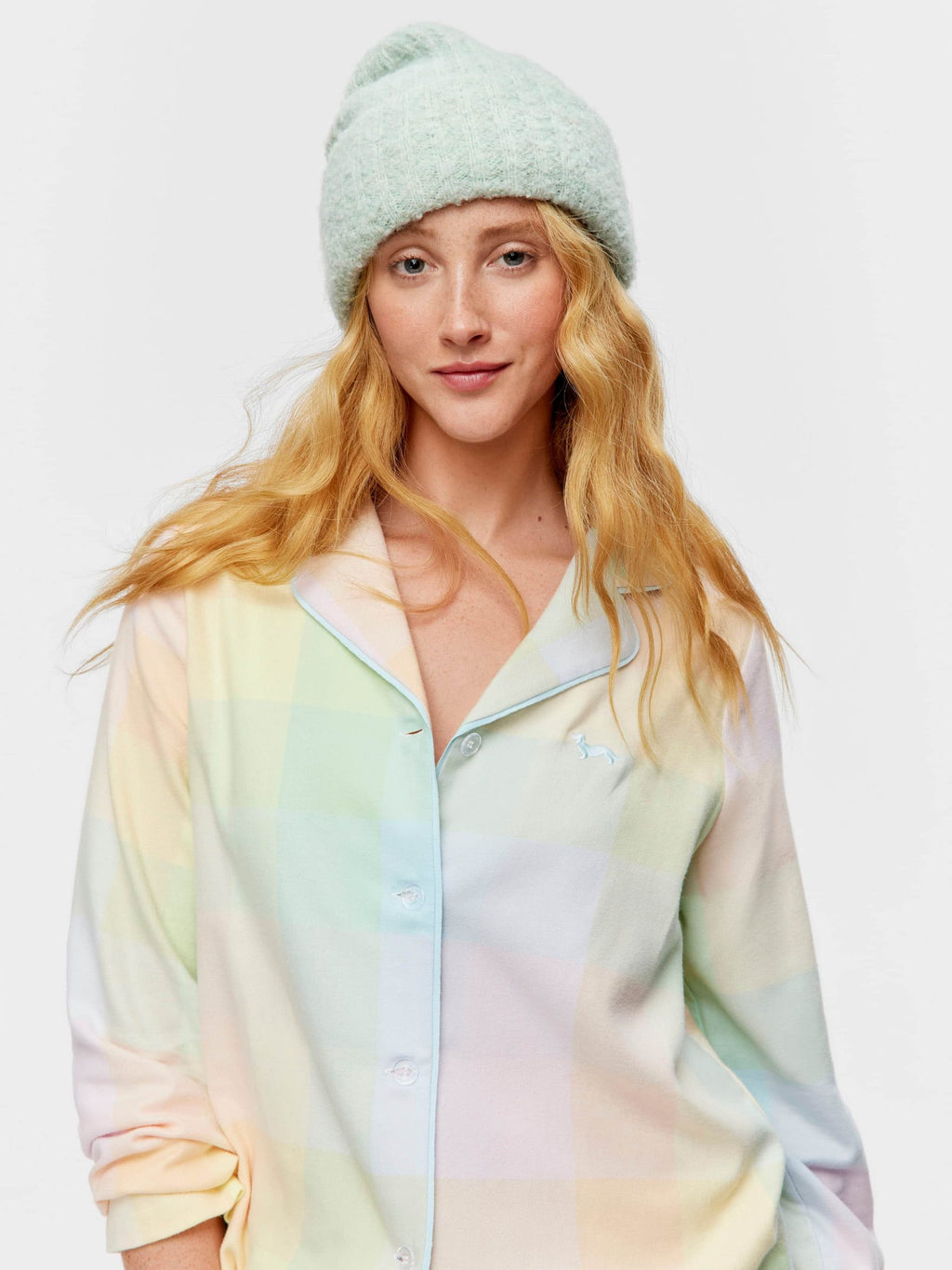 Rainbow Check Classic Flannelette Pj Set multi image 0