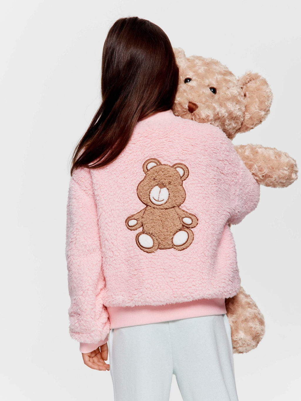 Jnr Girls Teddy Bear Cardigan pink image 0