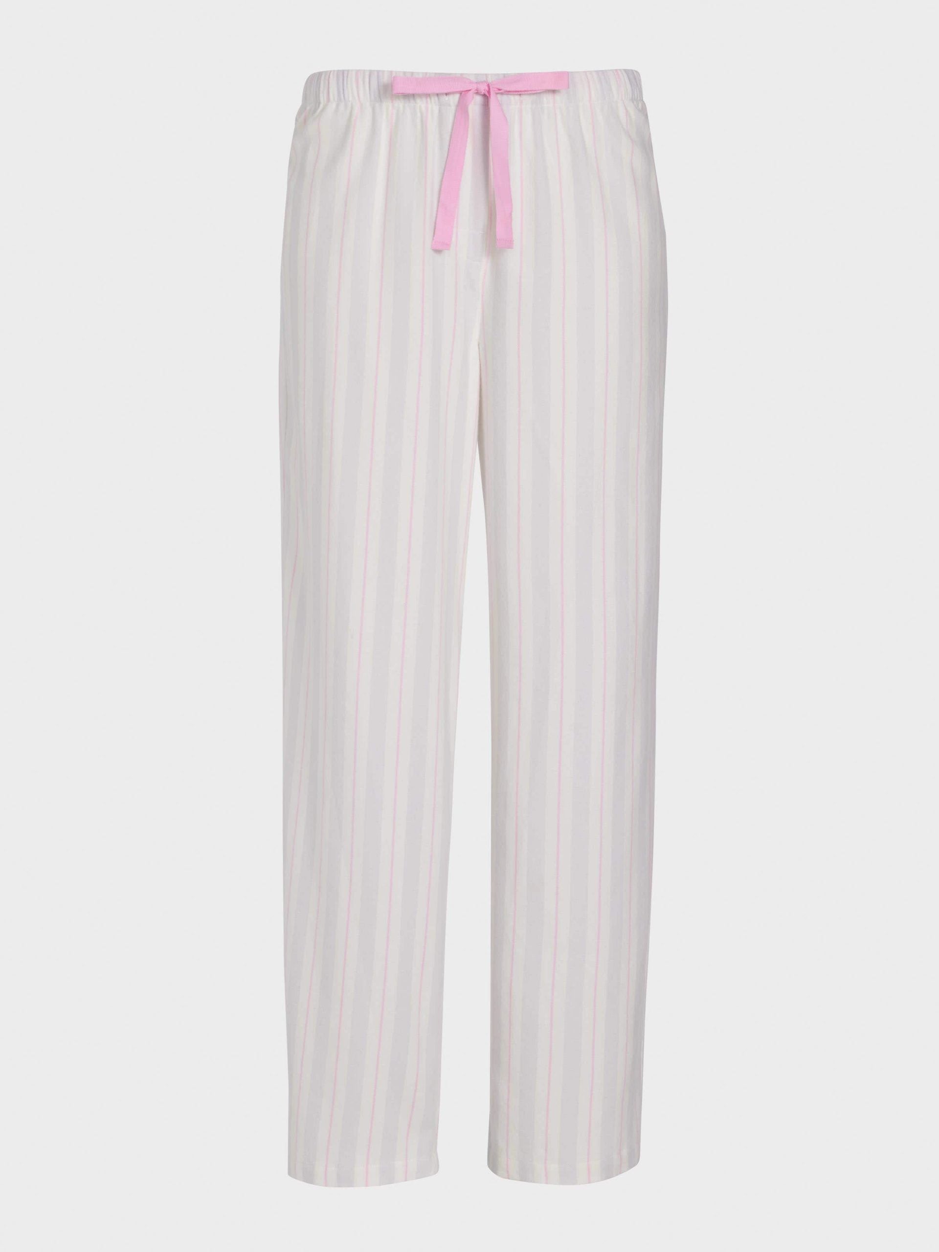 Pink & Grey Stripe Classic Flannelette Pj Pant multi image 3