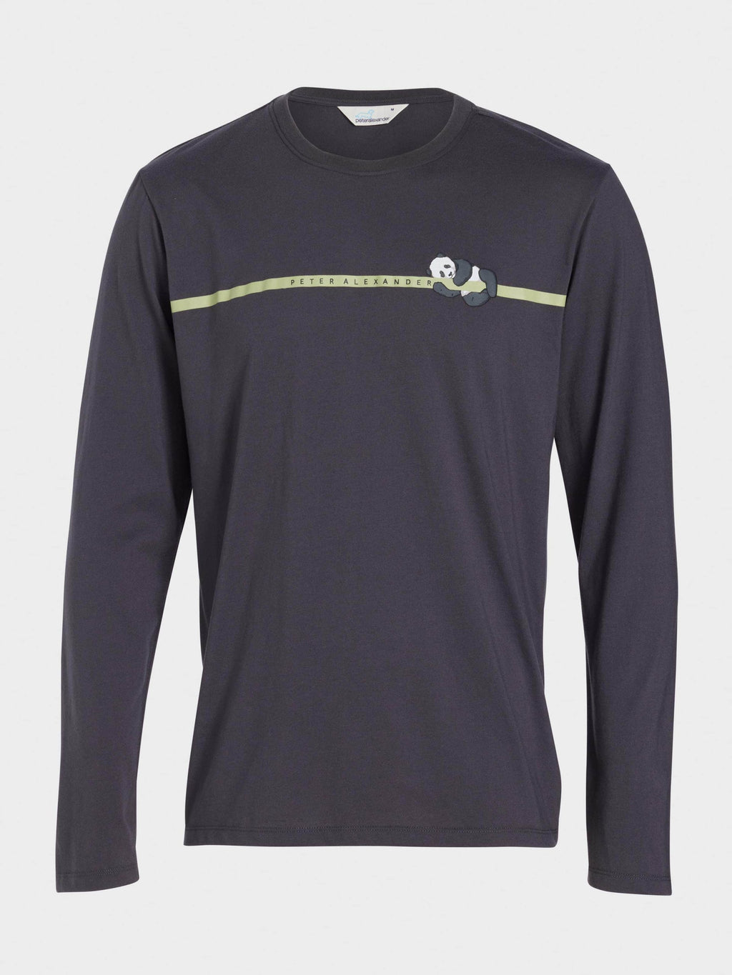 Sleepy Panda Long Sleeve Top charcoal image 3
