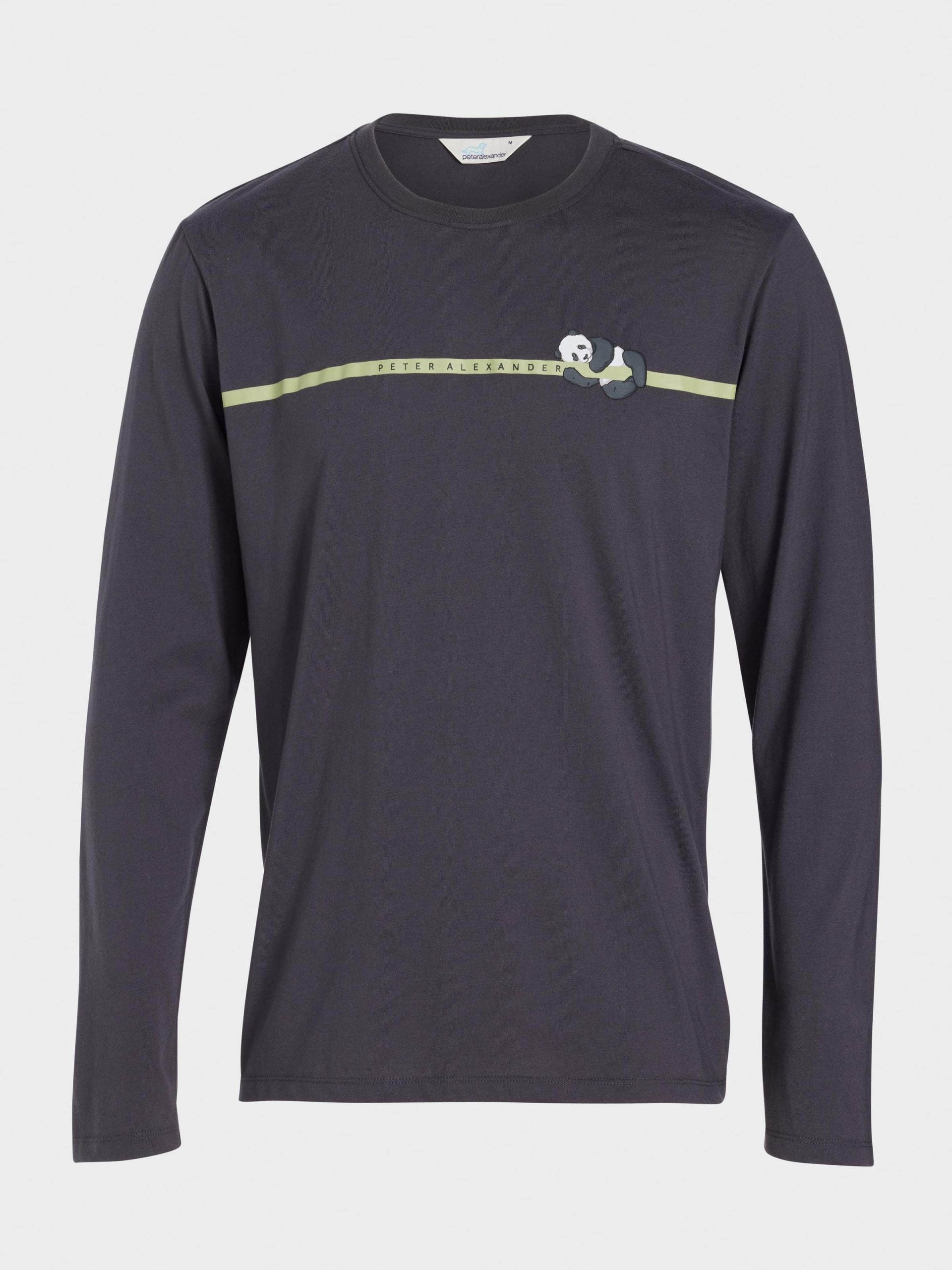 Sleepy Panda Long Sleeve Top charcoal image 3