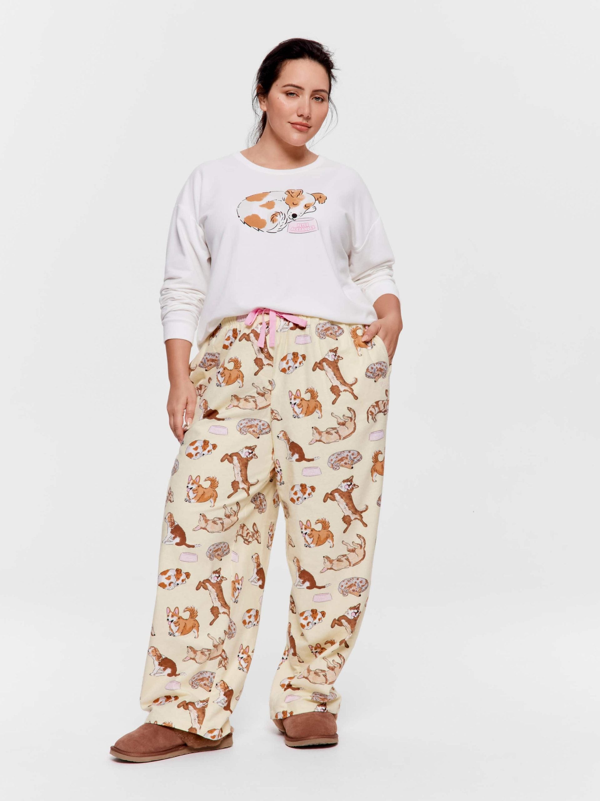 P.A. Plus Happy Dogs Flannelette Classic Pj Pant Multi image 0
