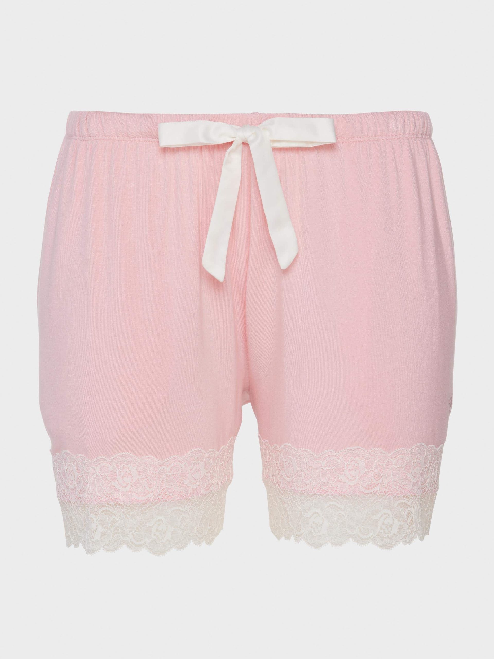 Pink Bamboo Jersey Lace Mid Short palepink image 3