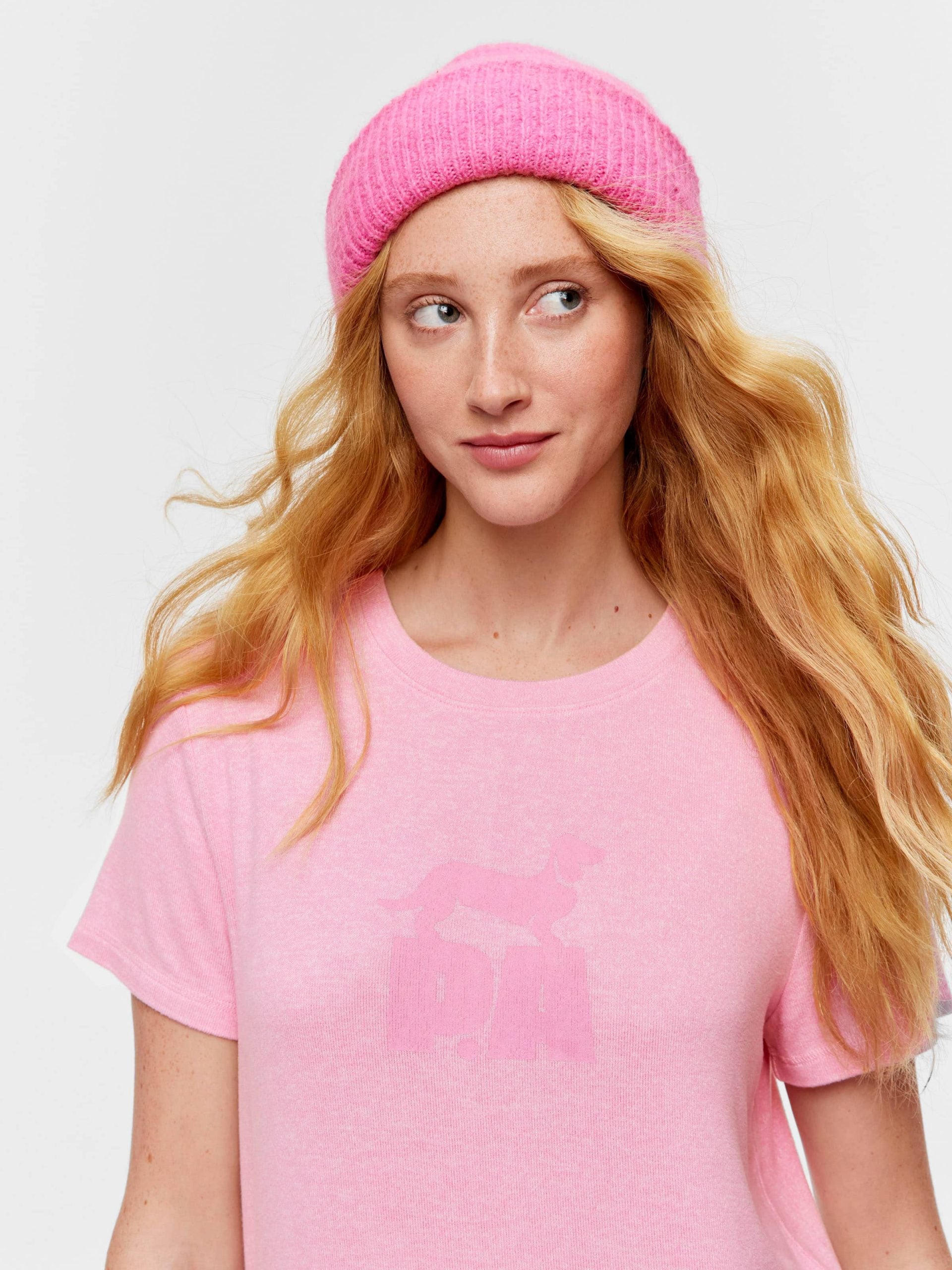 Fuzzy Logo Tee pink image 1