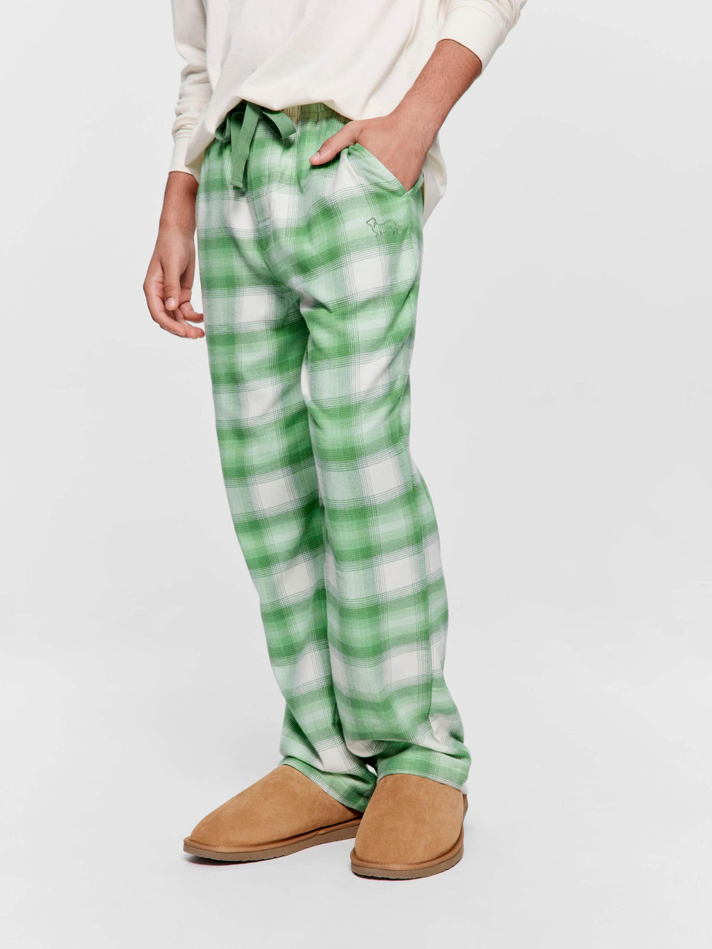 Green Check Flannelette Classic Pj Pant green image 2