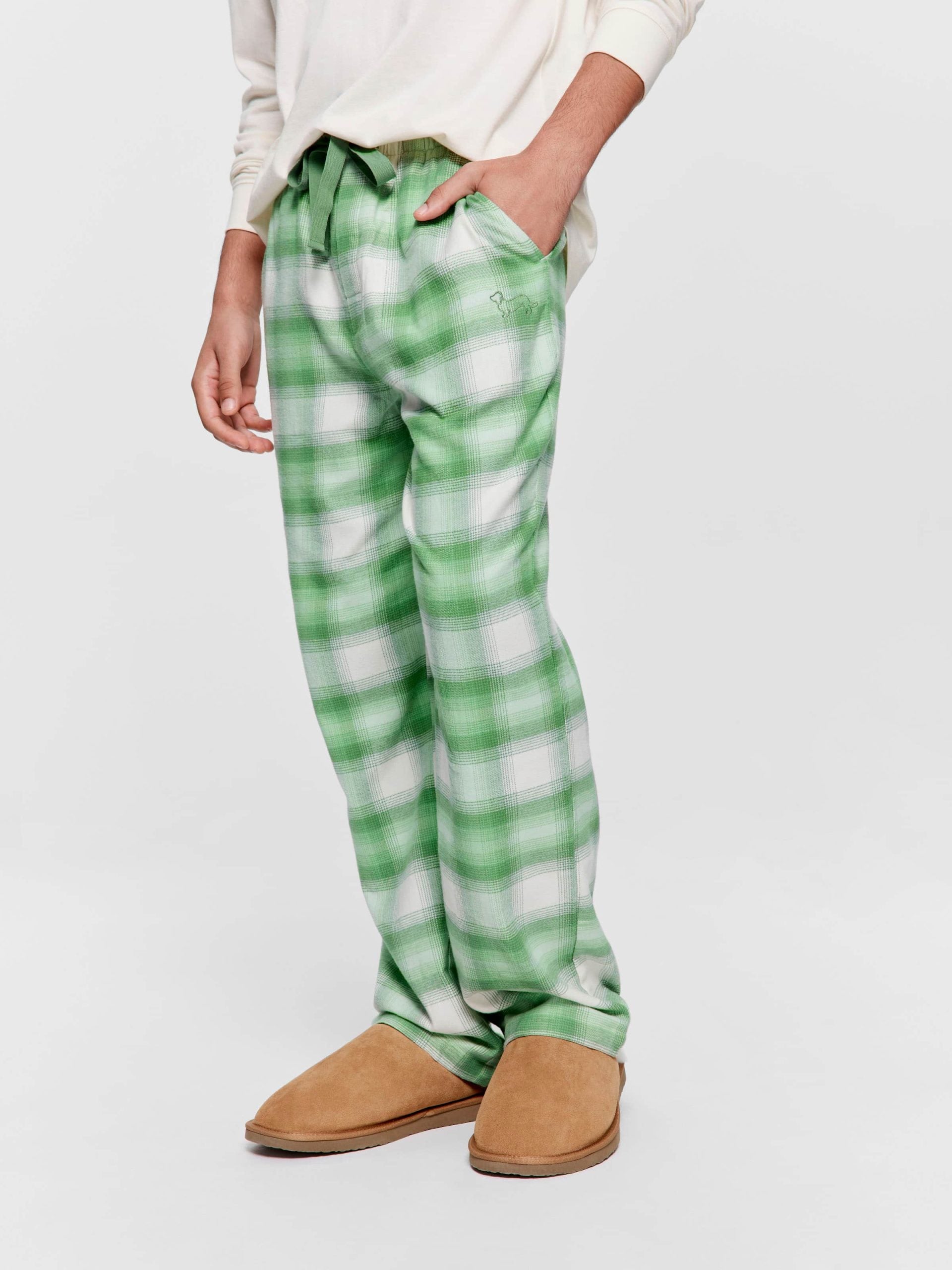 Green Check Flannelette Classic Pj Pant green image 2