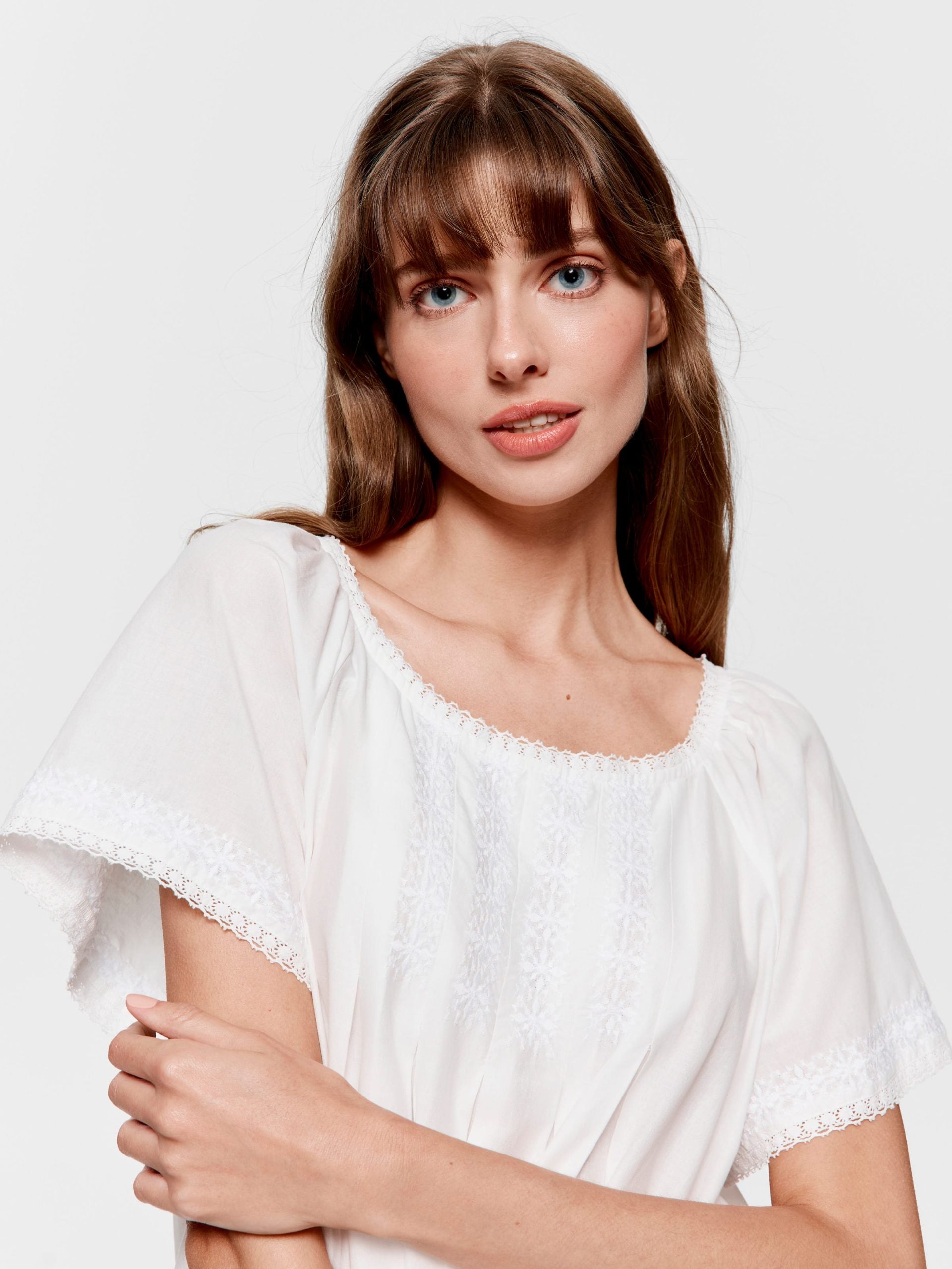 Edwardian Soft Cotton Nightie white image 2