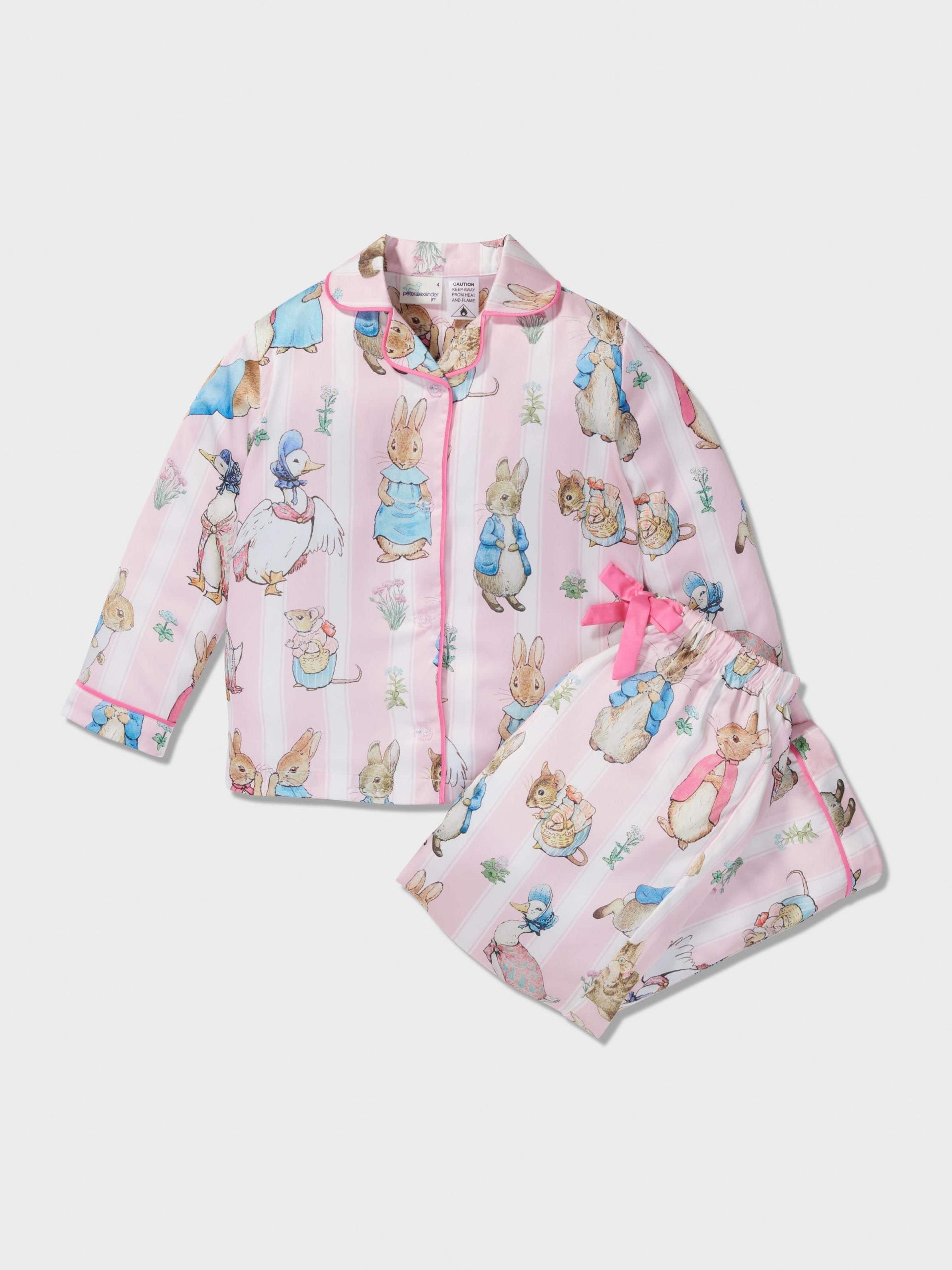 Girls Peter Rabbit Classic Satin Pj Set multi image 2