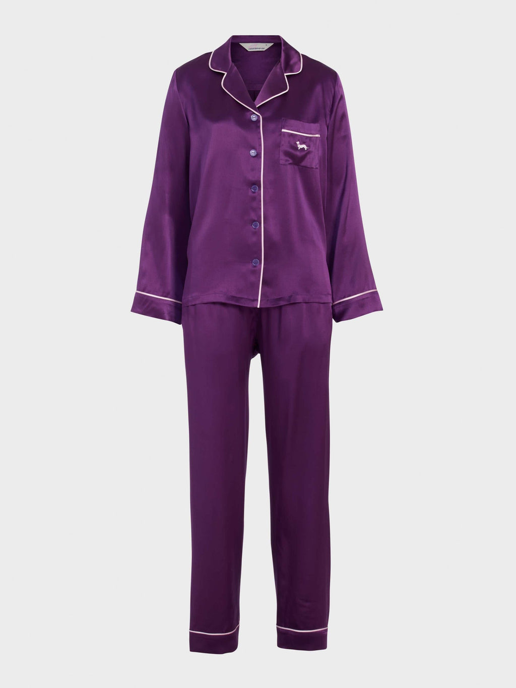 Plum Mulberry Silk Long Pj Set multi image 5