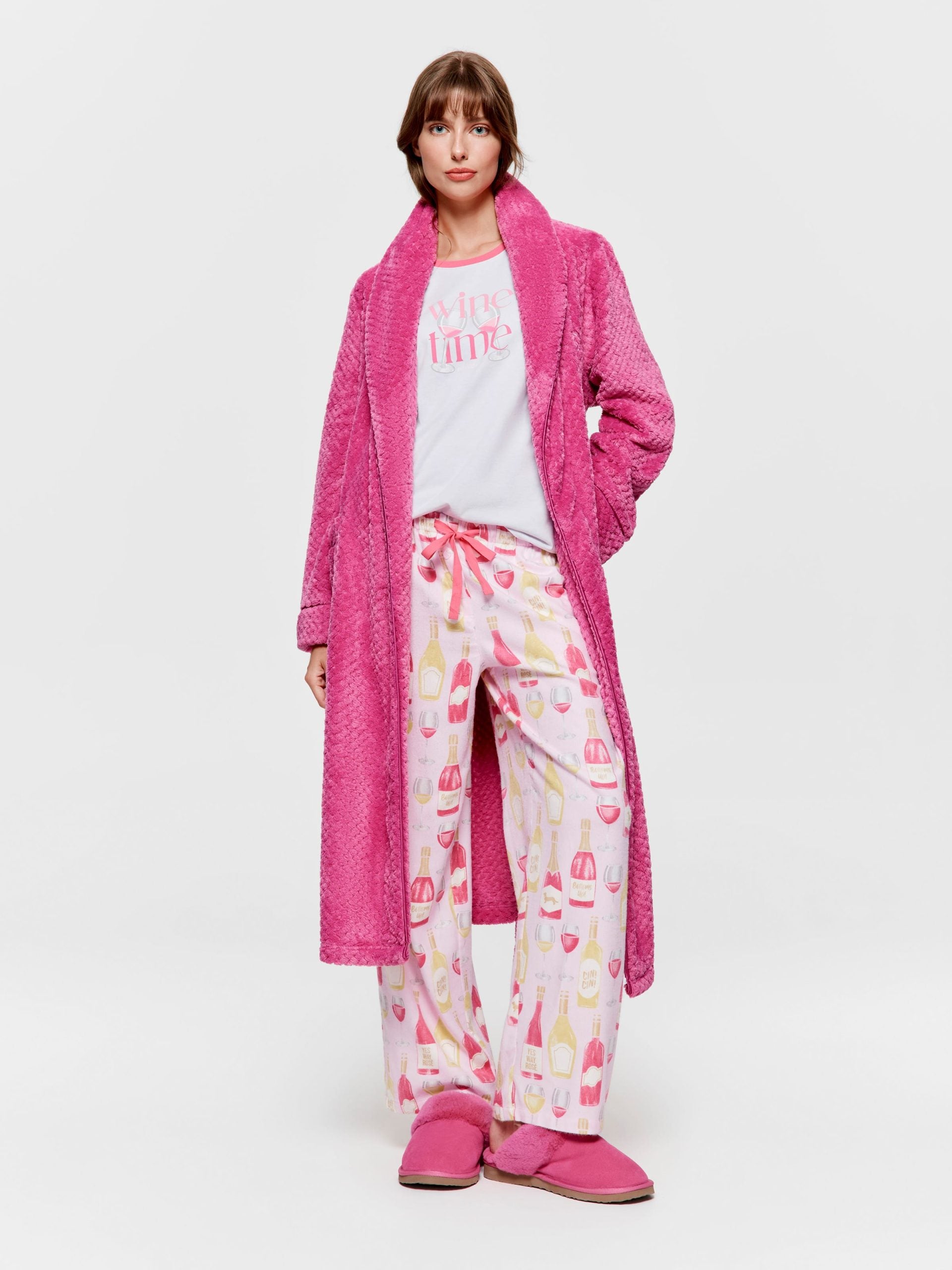 Wine Bamboo Flannelette Classic Pj Pant multi image 0