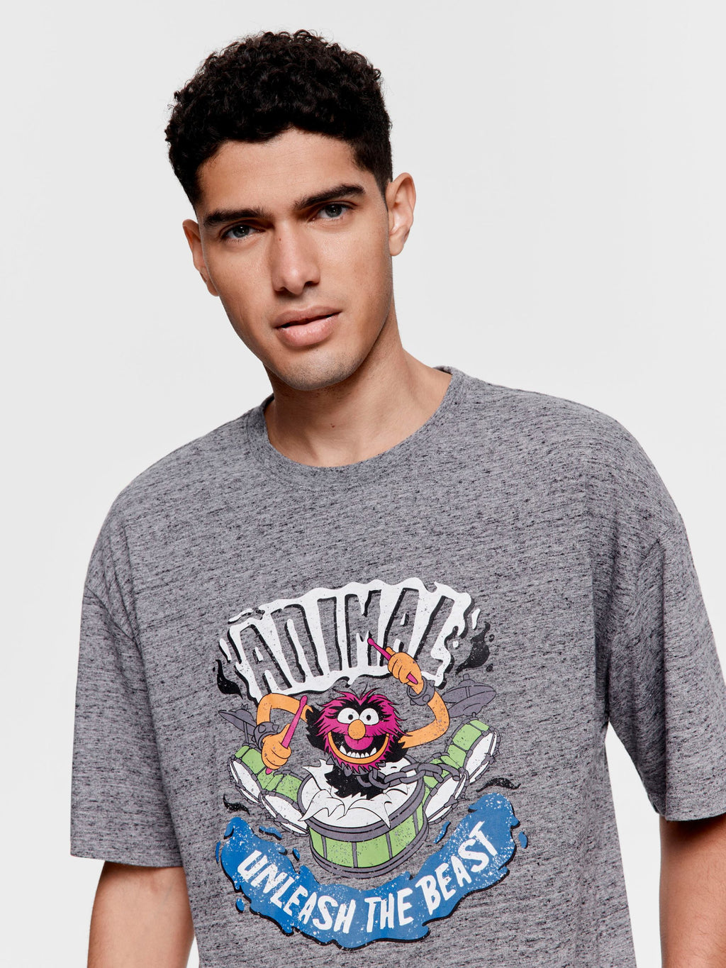 The Muppets Animal Unleash The Beast Tee charcoal image 1