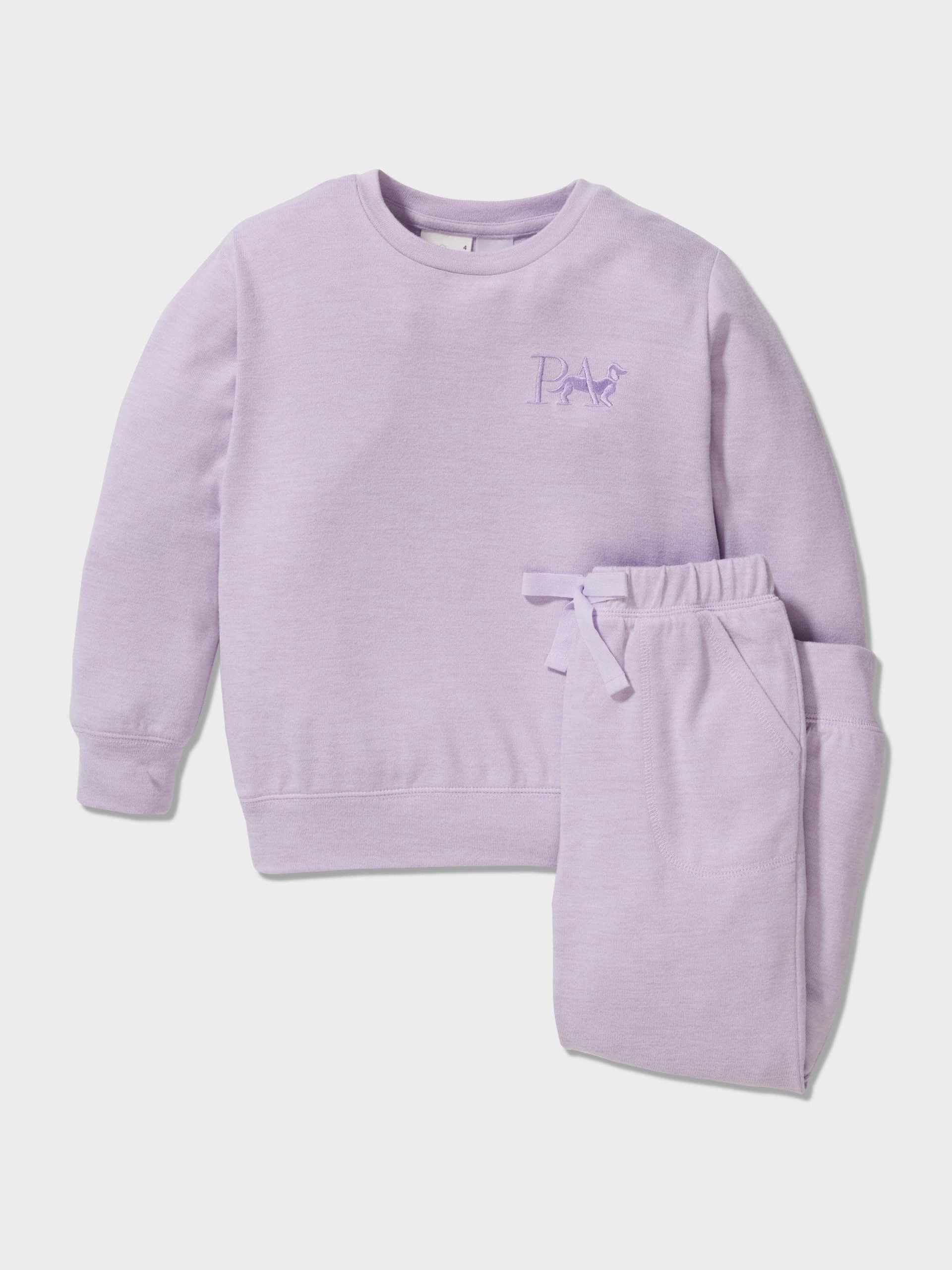 Jnr Girls Lilac Plush Pj Set lilac image 2