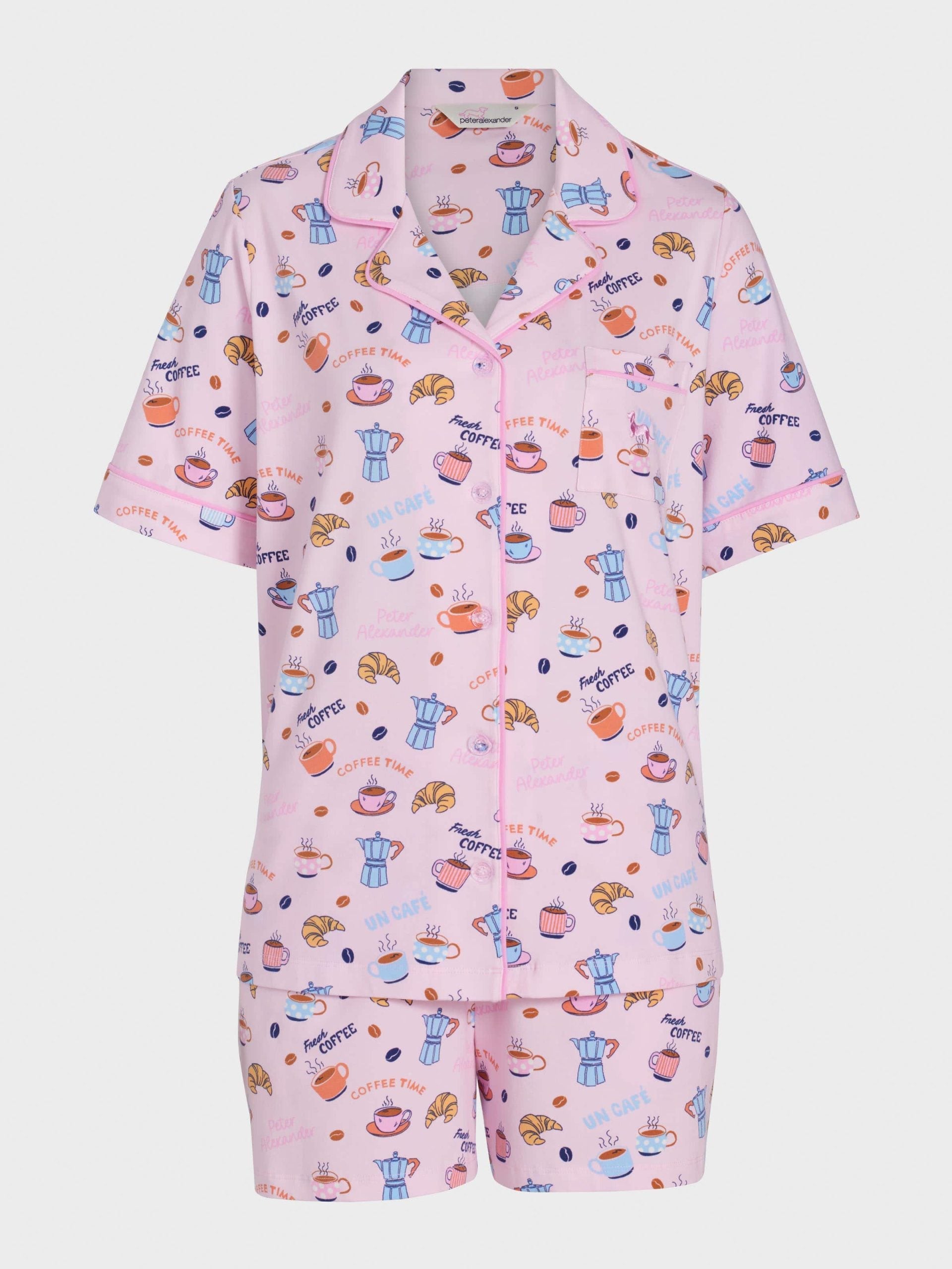 Breakfast Shortie Shirt Pj Set multi image 4
