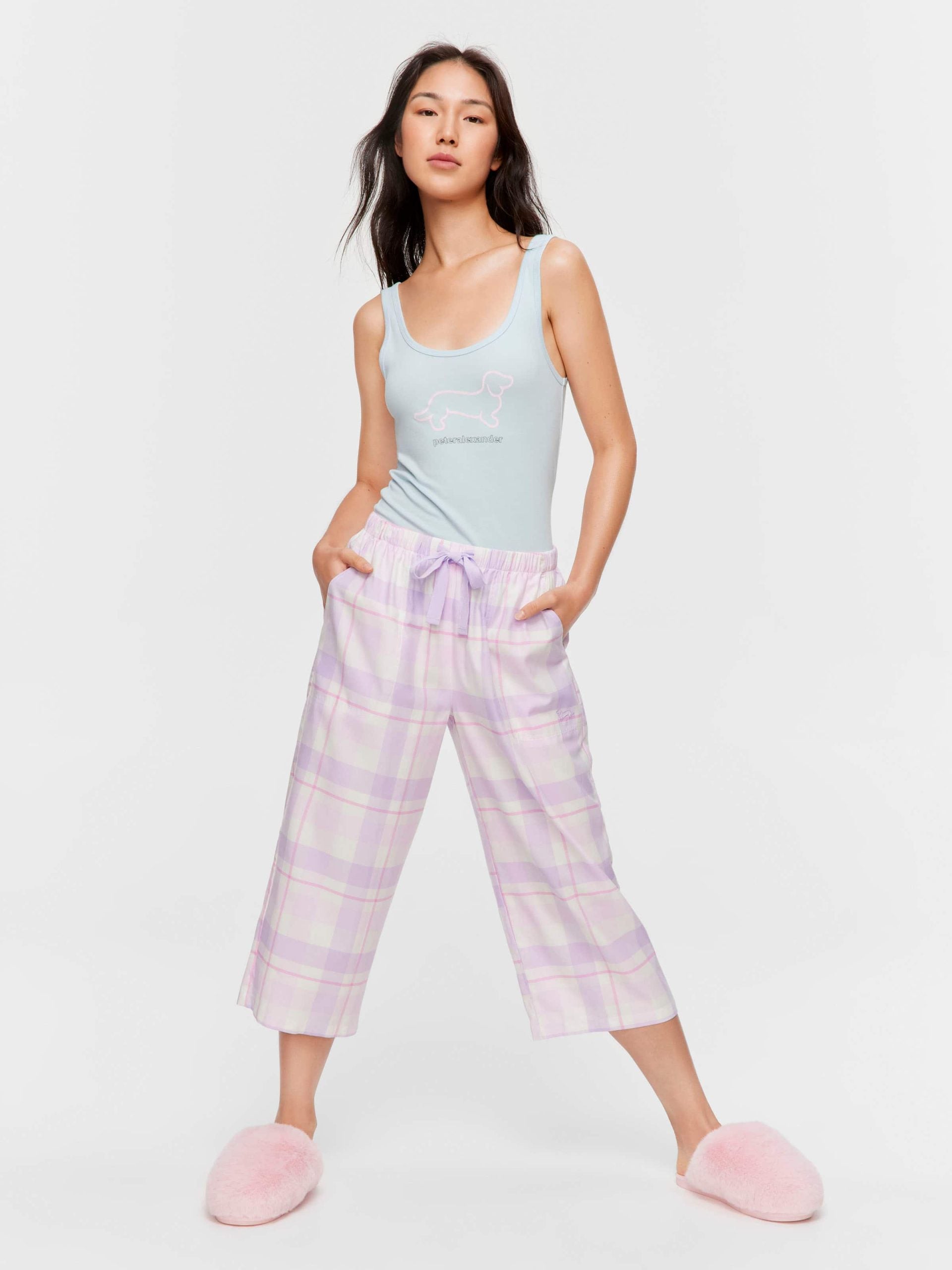 Lilac Check 3/4 Pj Pant multi image 0