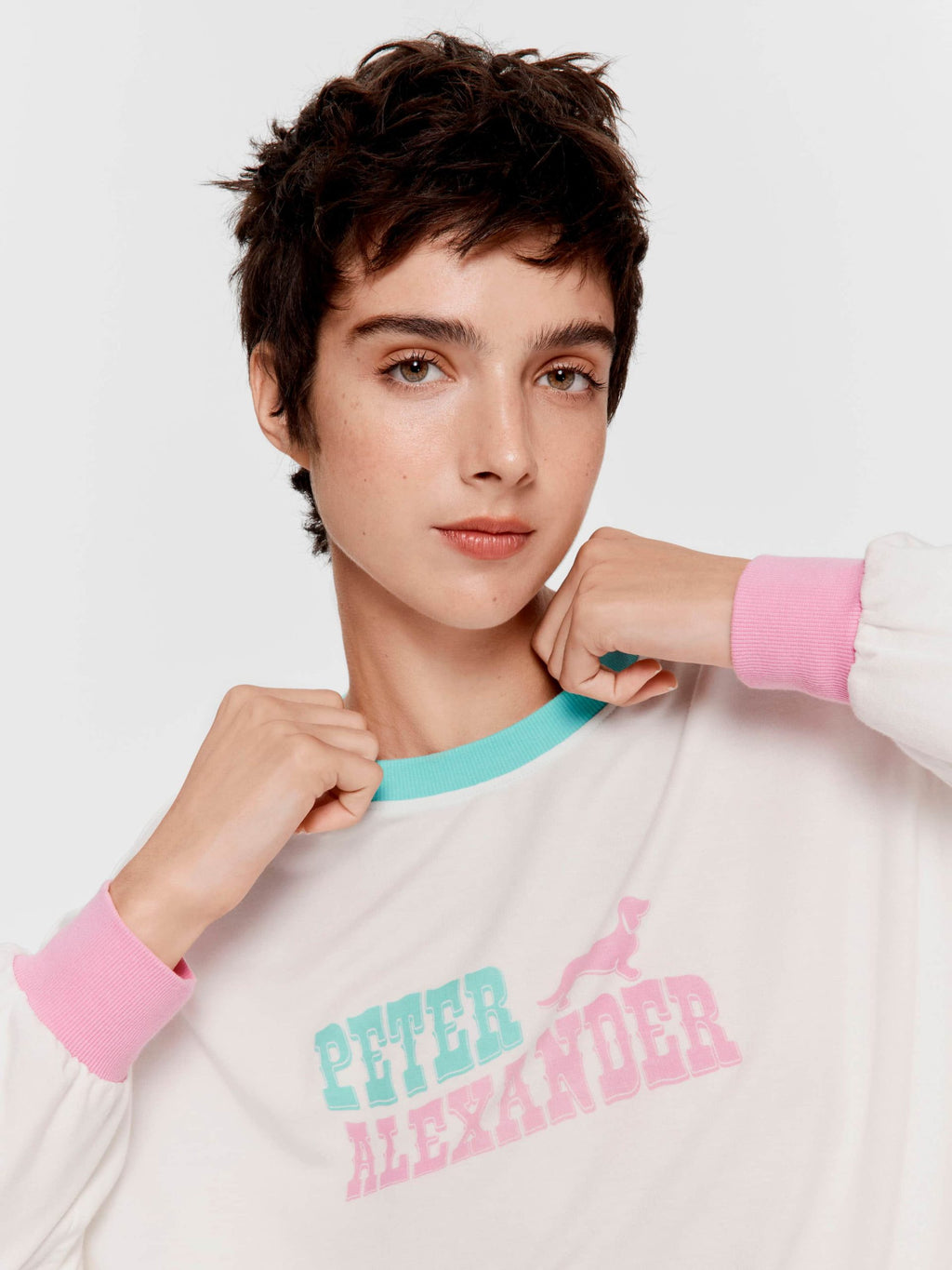 Peter Alexander Western Oversized Long Sleeve Top Cream image 0