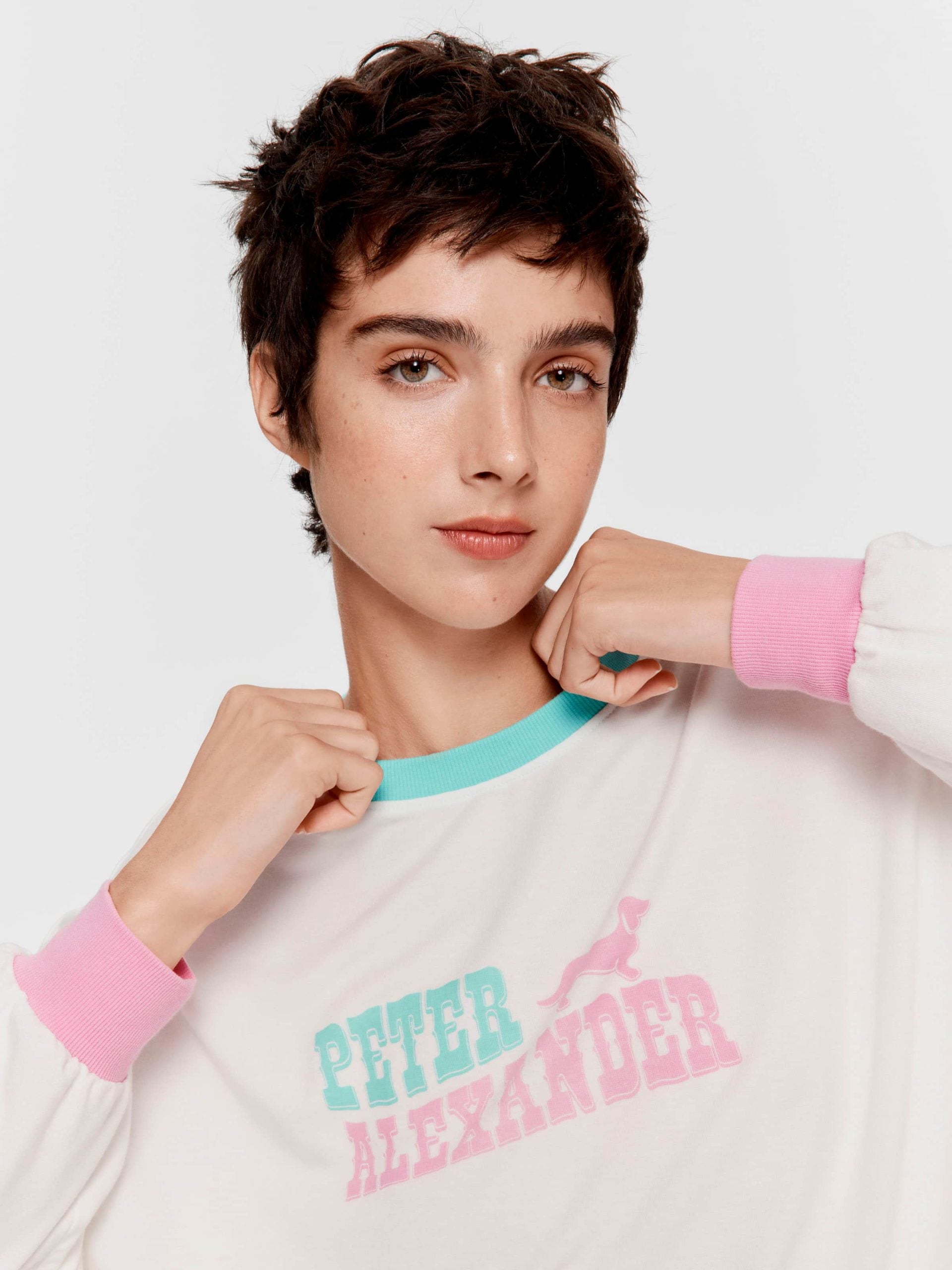 Peter Alexander Western Oversized Long Sleeve Top Cream image 0