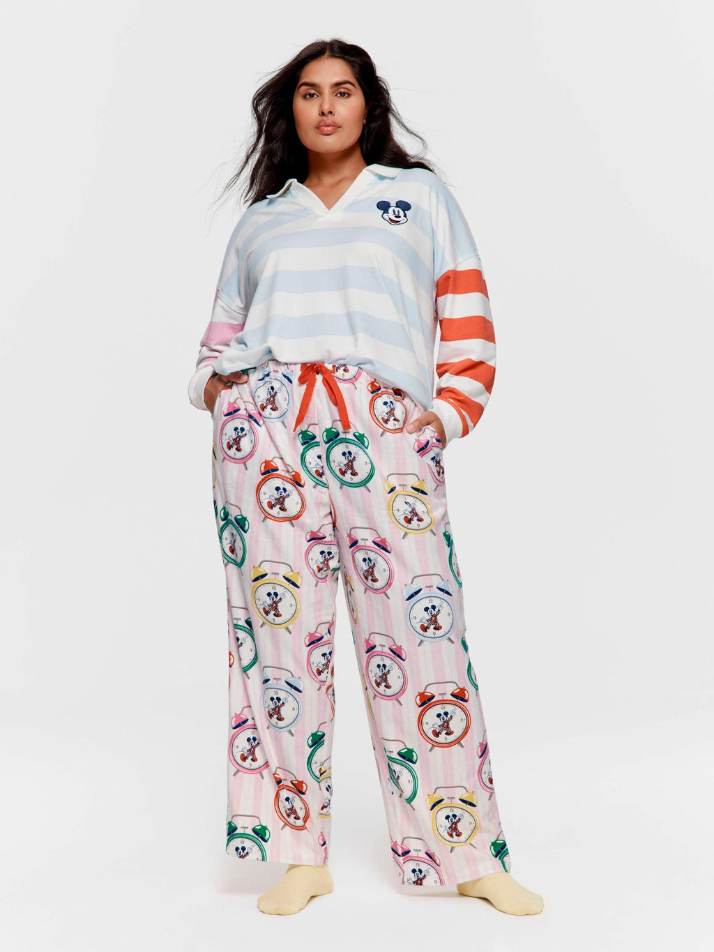P.A. Plus Mickey Mouse Clocks Bamboo Flannelette Classic Pj Pant Multi image 0
