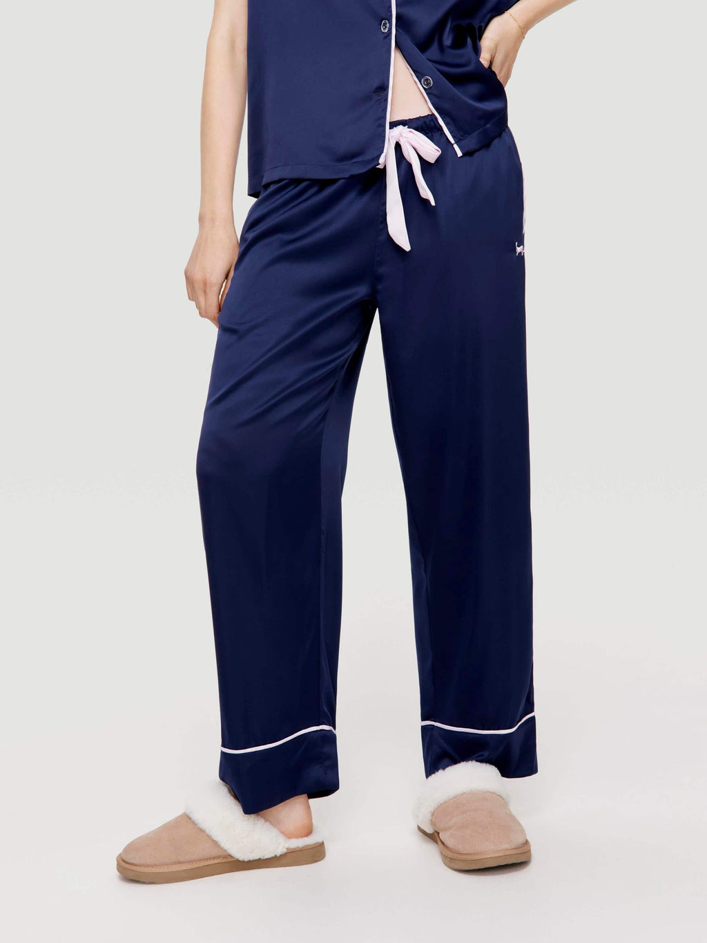 Navy Tux Luxe Satin Pj Pant Navy image 2