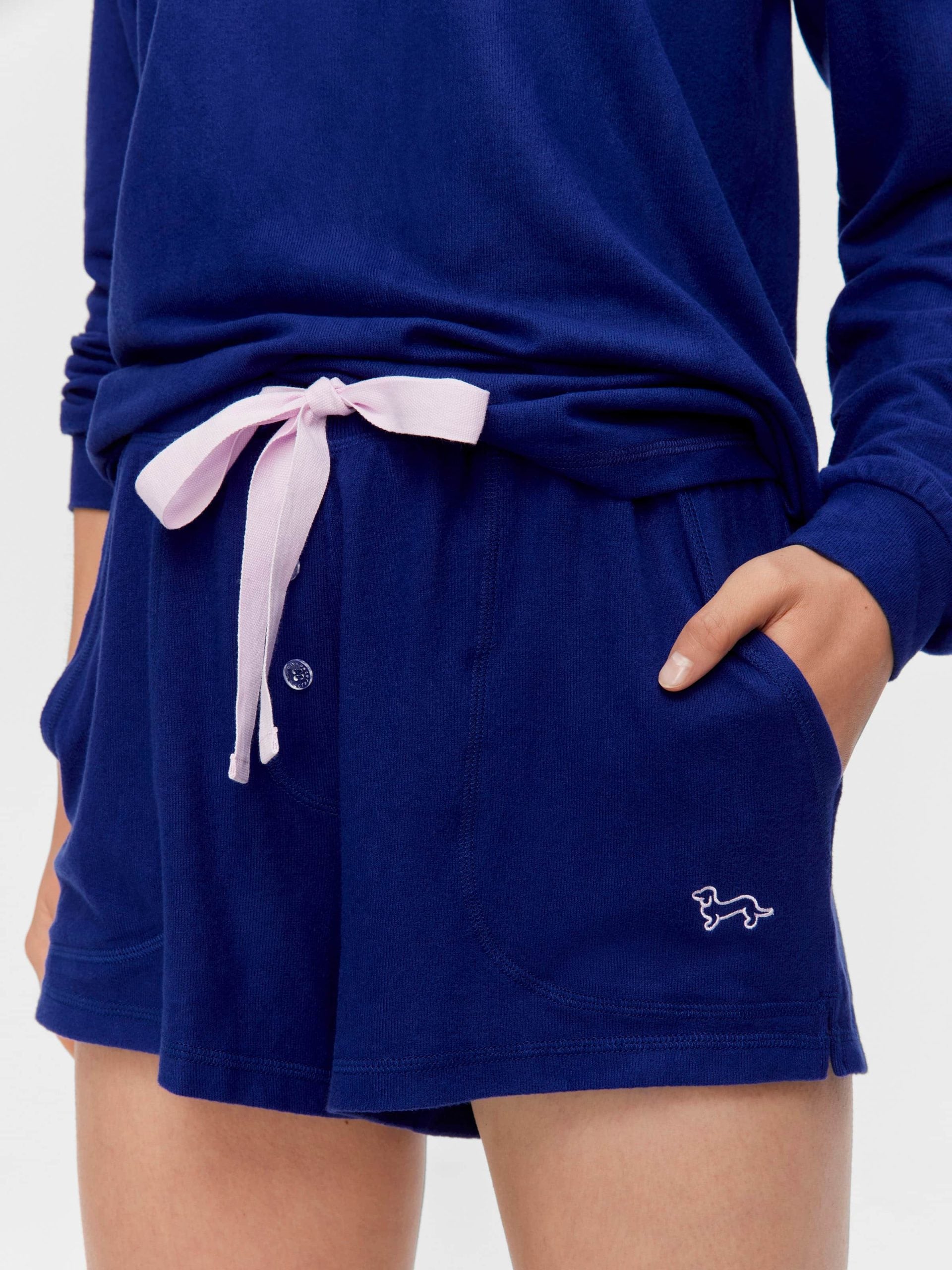 Navy Plush Mini Short navy image 1