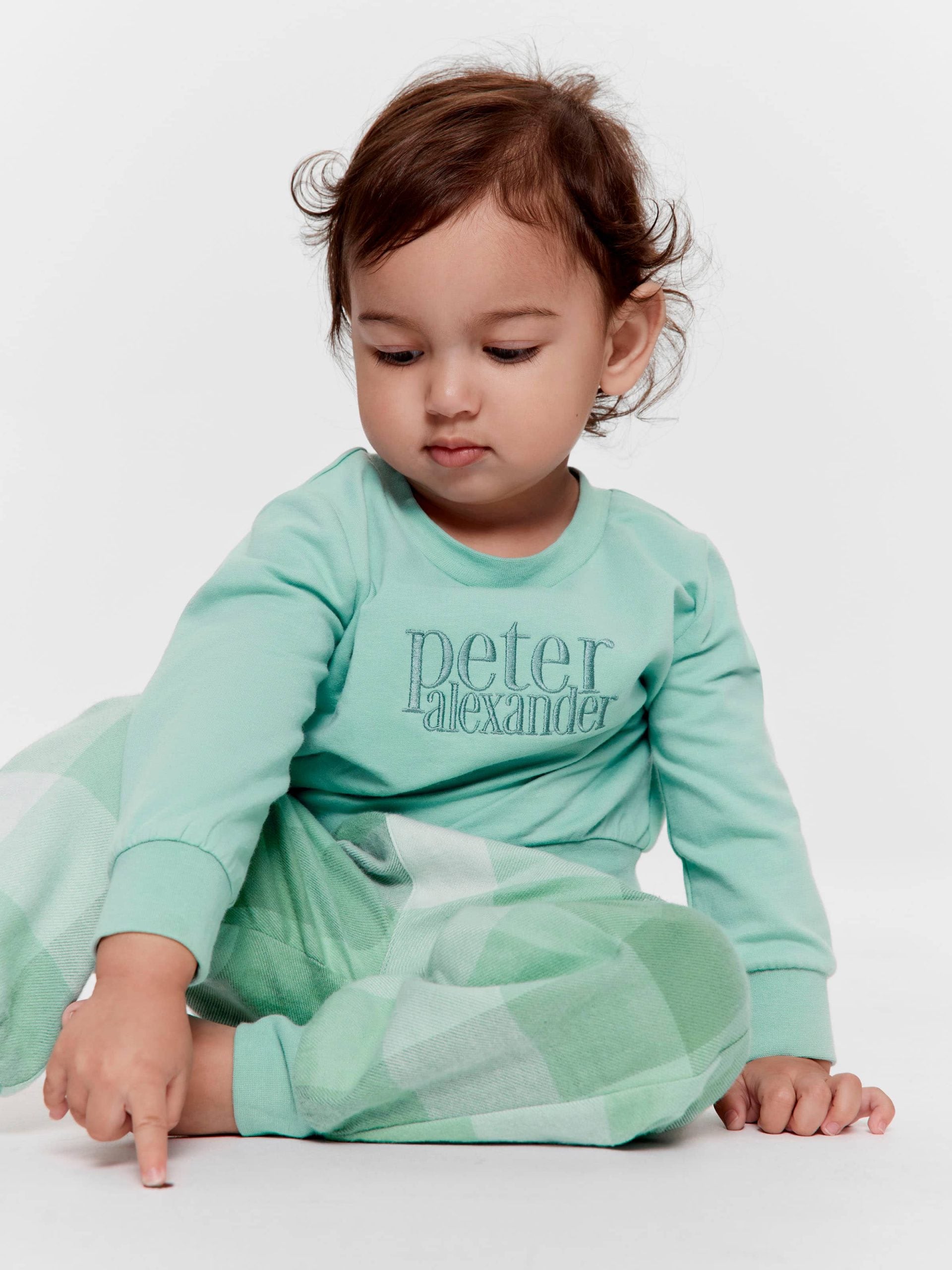 Baby Boy Green Check Pj Set green image 0