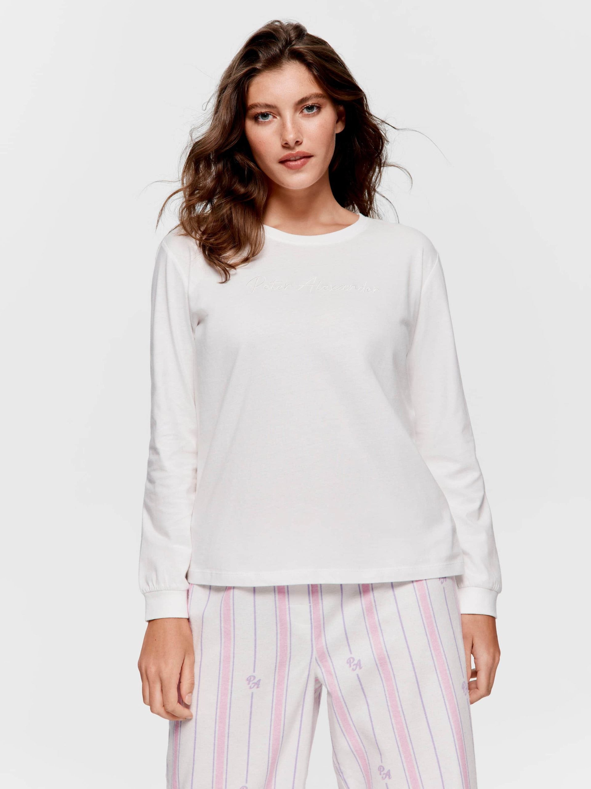 Cream Classic Long Sleeve Top cream image 0