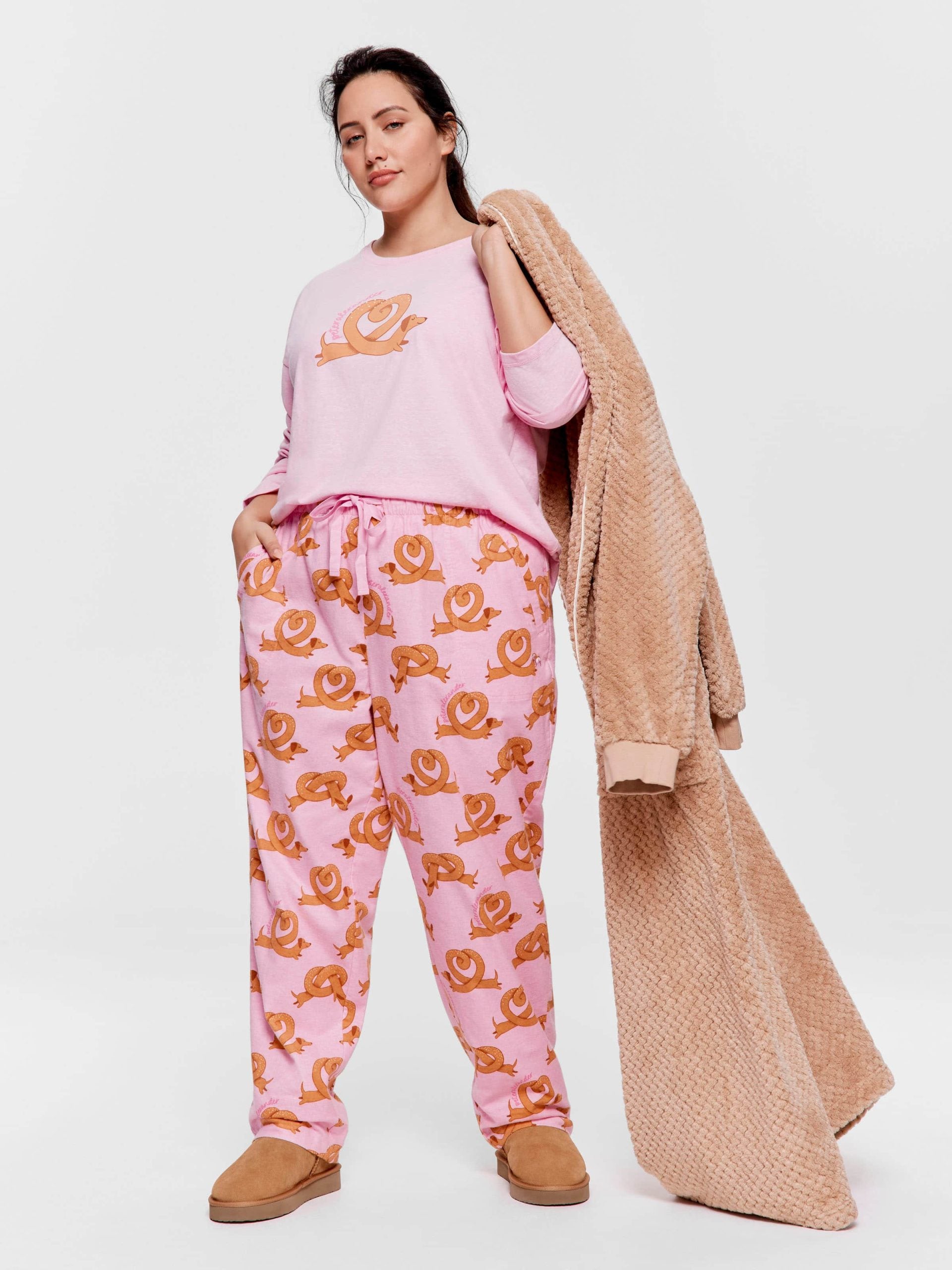 P.A. Plus Pretzel Roll Up Flannelette Pj Pant Multi image 0