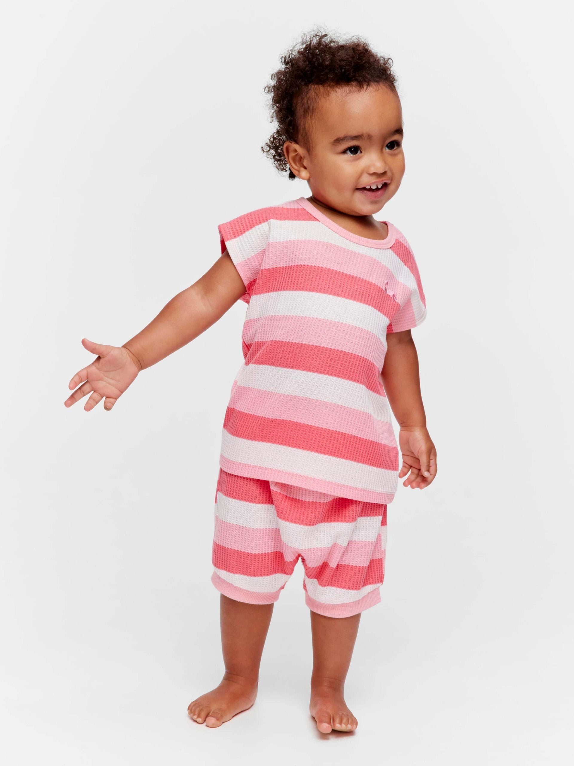 Baby Coral Stripe Short Pj Set multi image 0