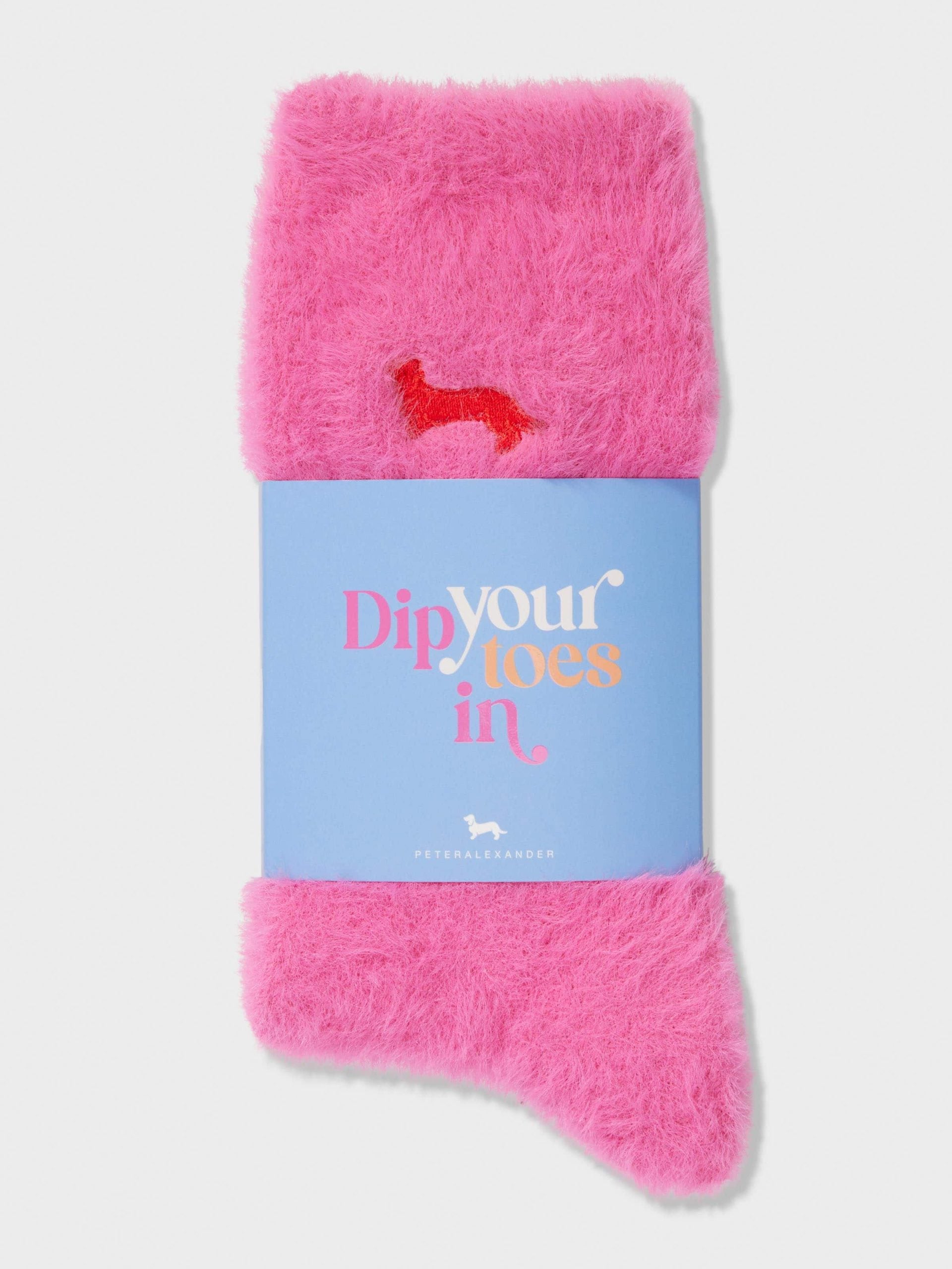 Soft Pink And Red Mink Sock hotpink image 3