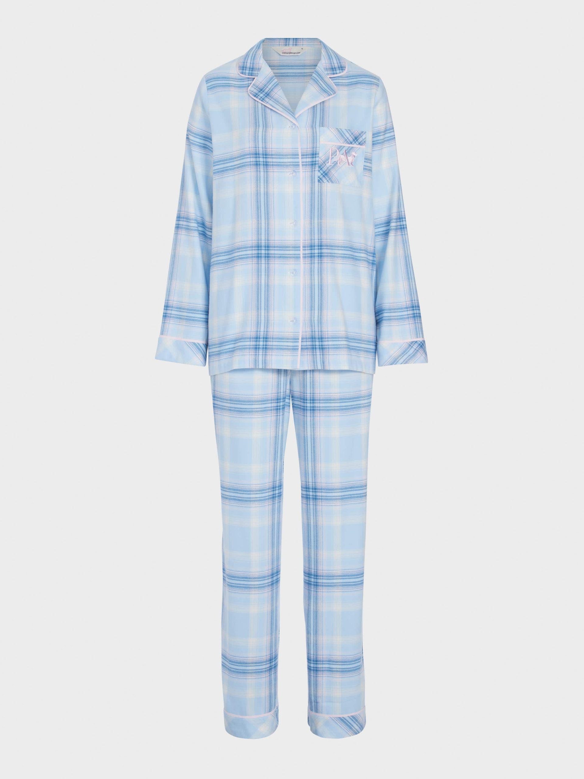 Blue Check Flannelette Classic Pj Set multi image 4
