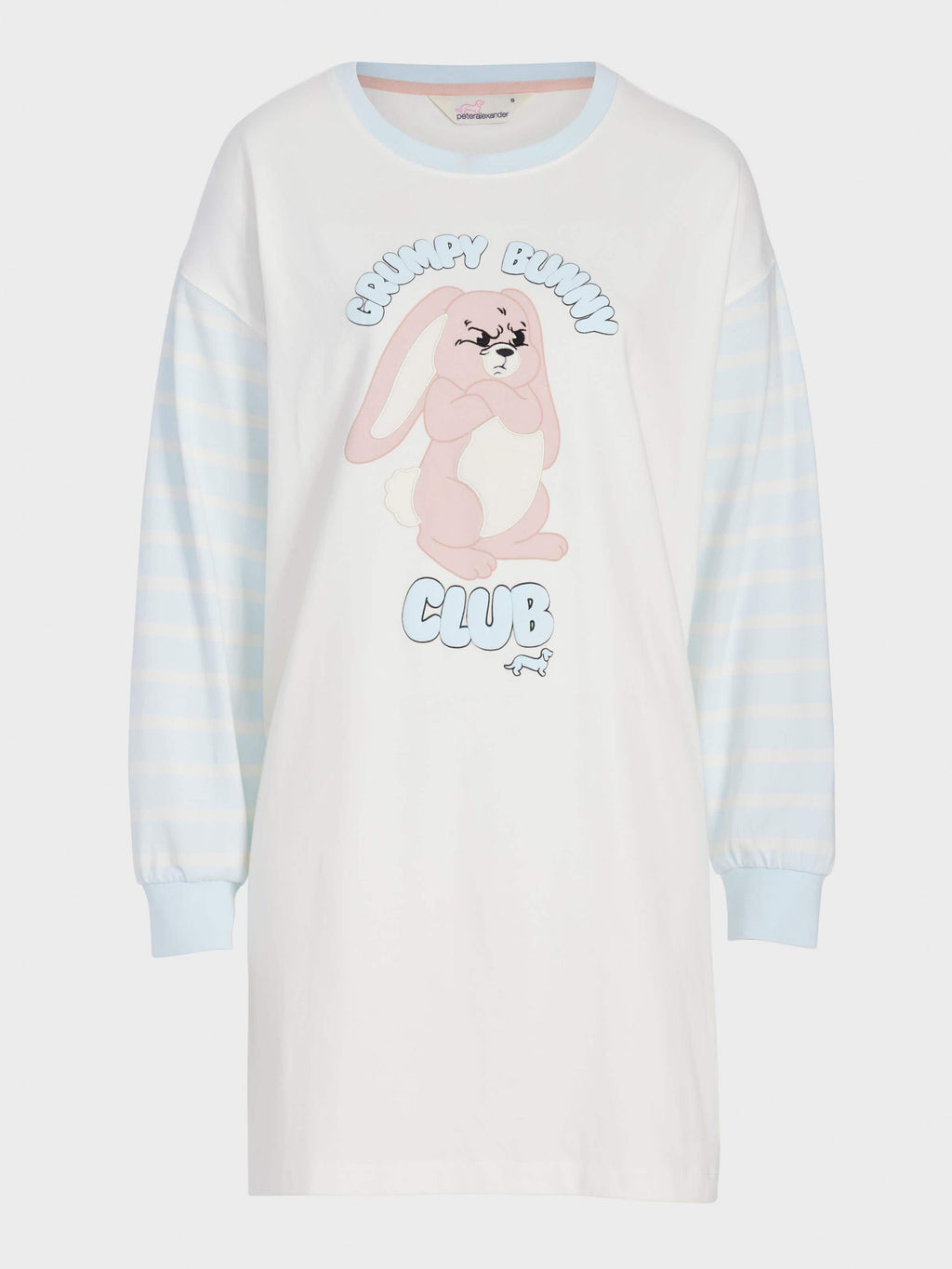 Grumpy Bunny Long Sleeve Sleep Tee cream image 3
