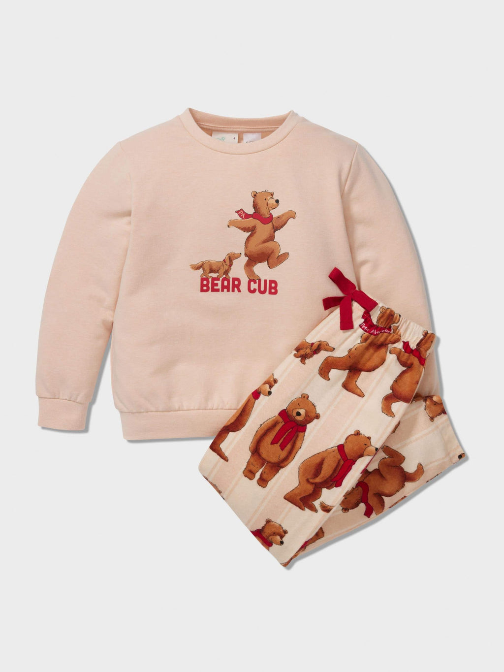 Jnr Kids Bear Cub Long Pj Set multi image 3