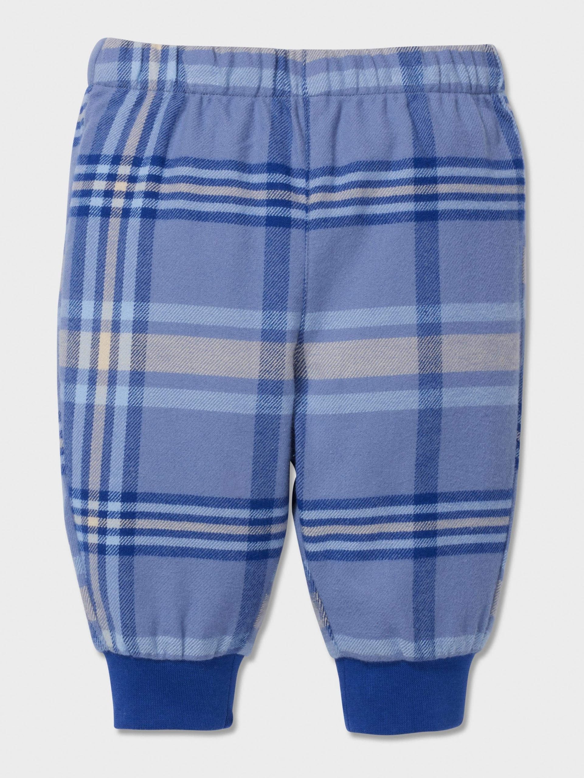 Baby Blue Check Long Pj Set multi image 1