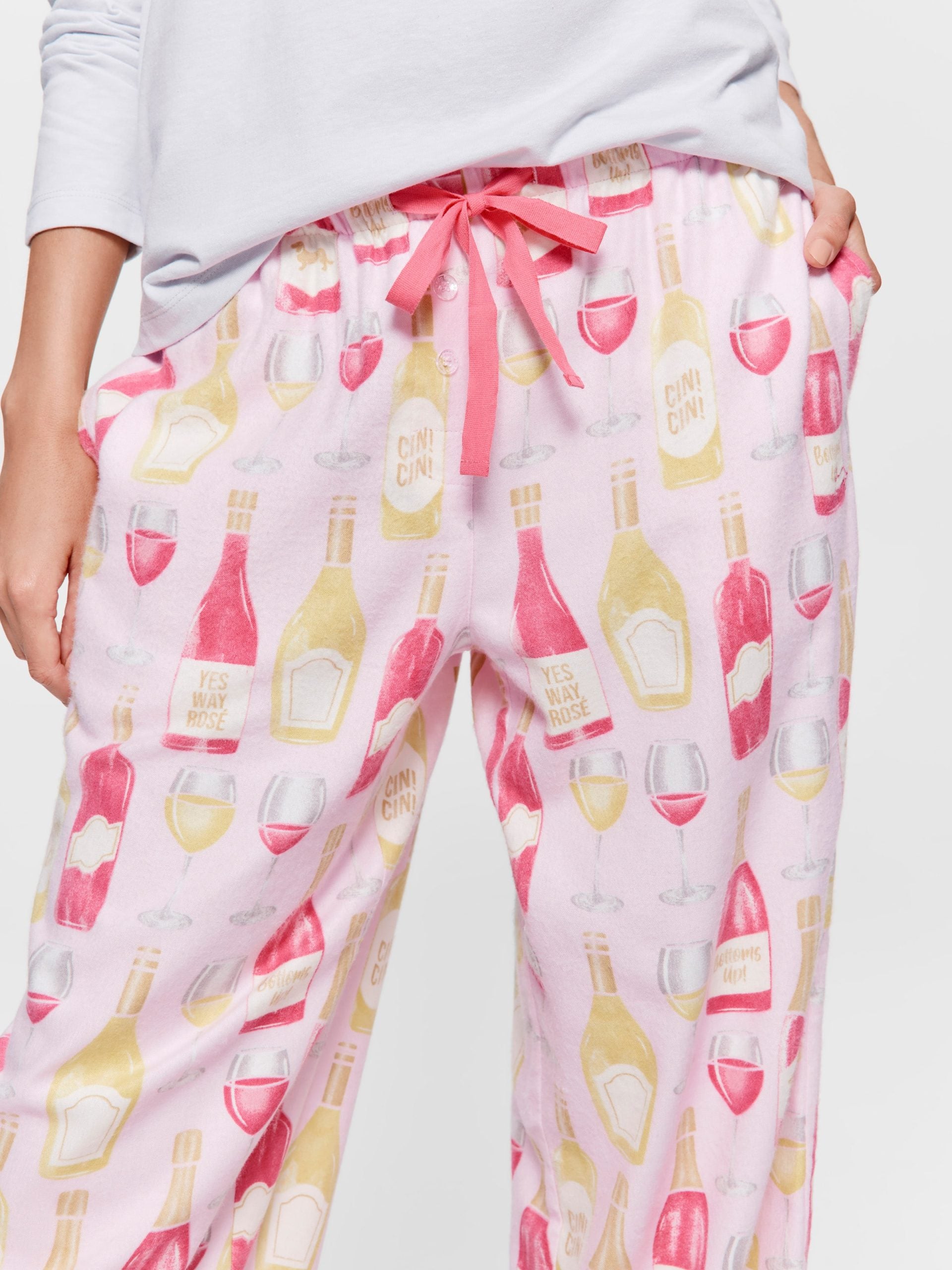 Wine Bamboo Flannelette Classic Pj Pant multi image 2