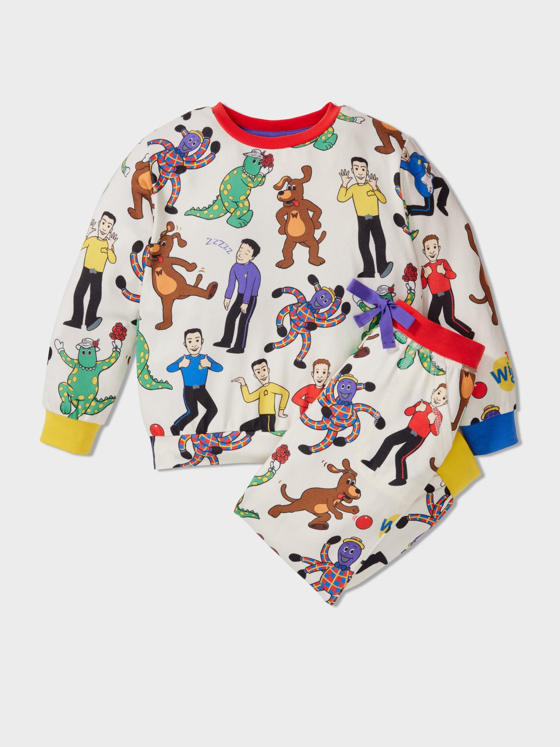 Kids The Wiggles Long Plush Pj Set Multi image 0