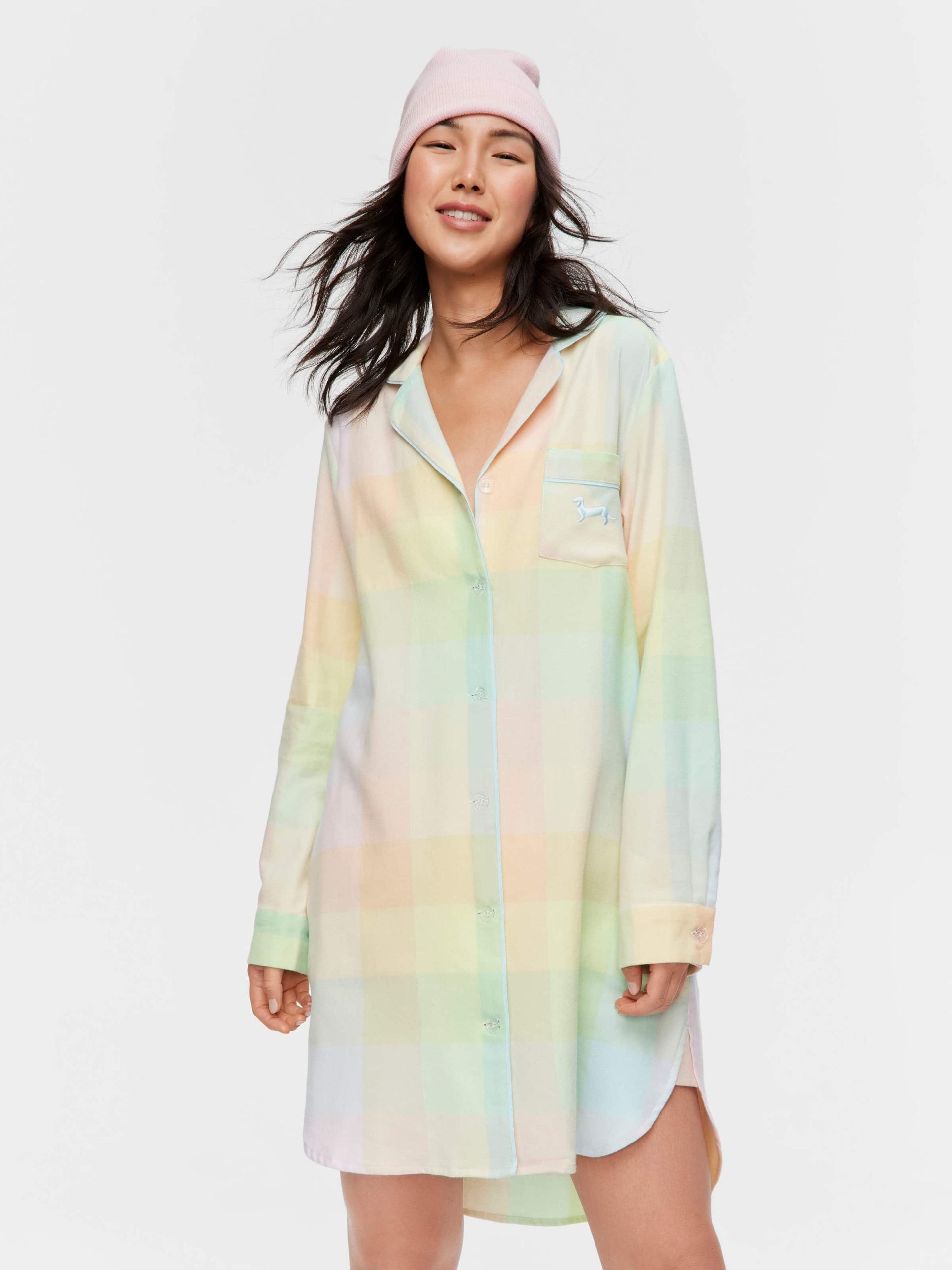 Rainbow Check Flannelette Nightshirt multi image 0