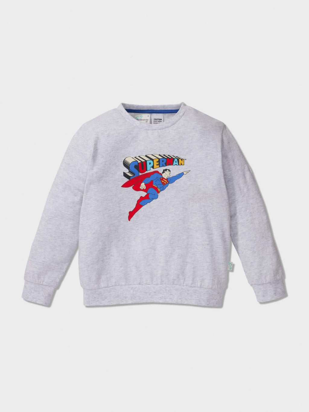Jnr Boys Superman Comic Long Pj Set Multi image 2