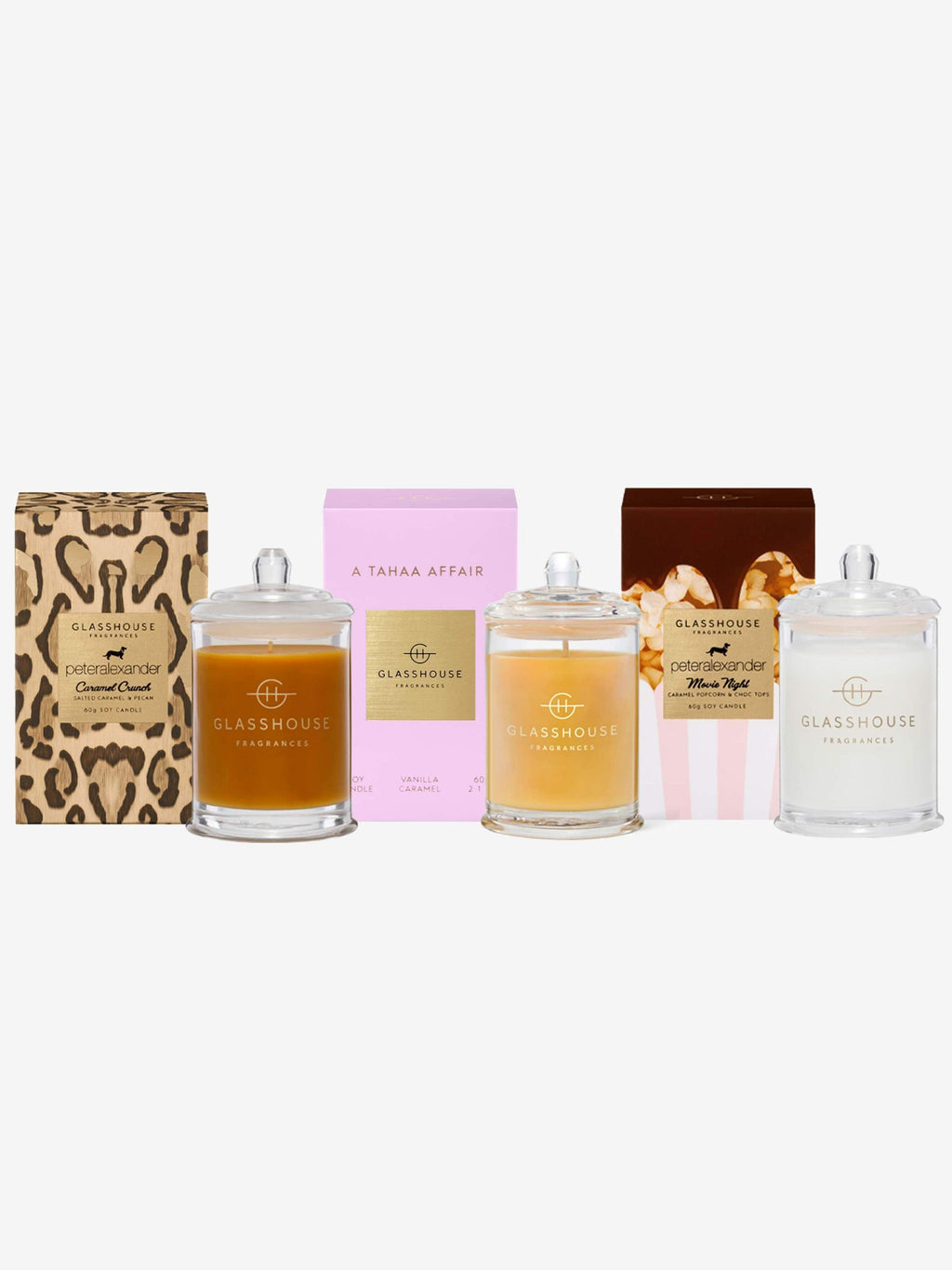 Glasshouse Fragrances Gourmand Trio 3 X 60G Candles assorted image 0