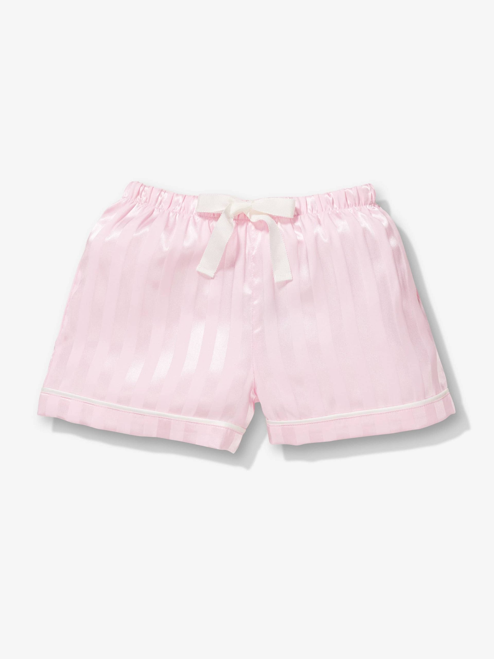 Jnr Girls Pink Stripe Satin Pj Set pink image 3