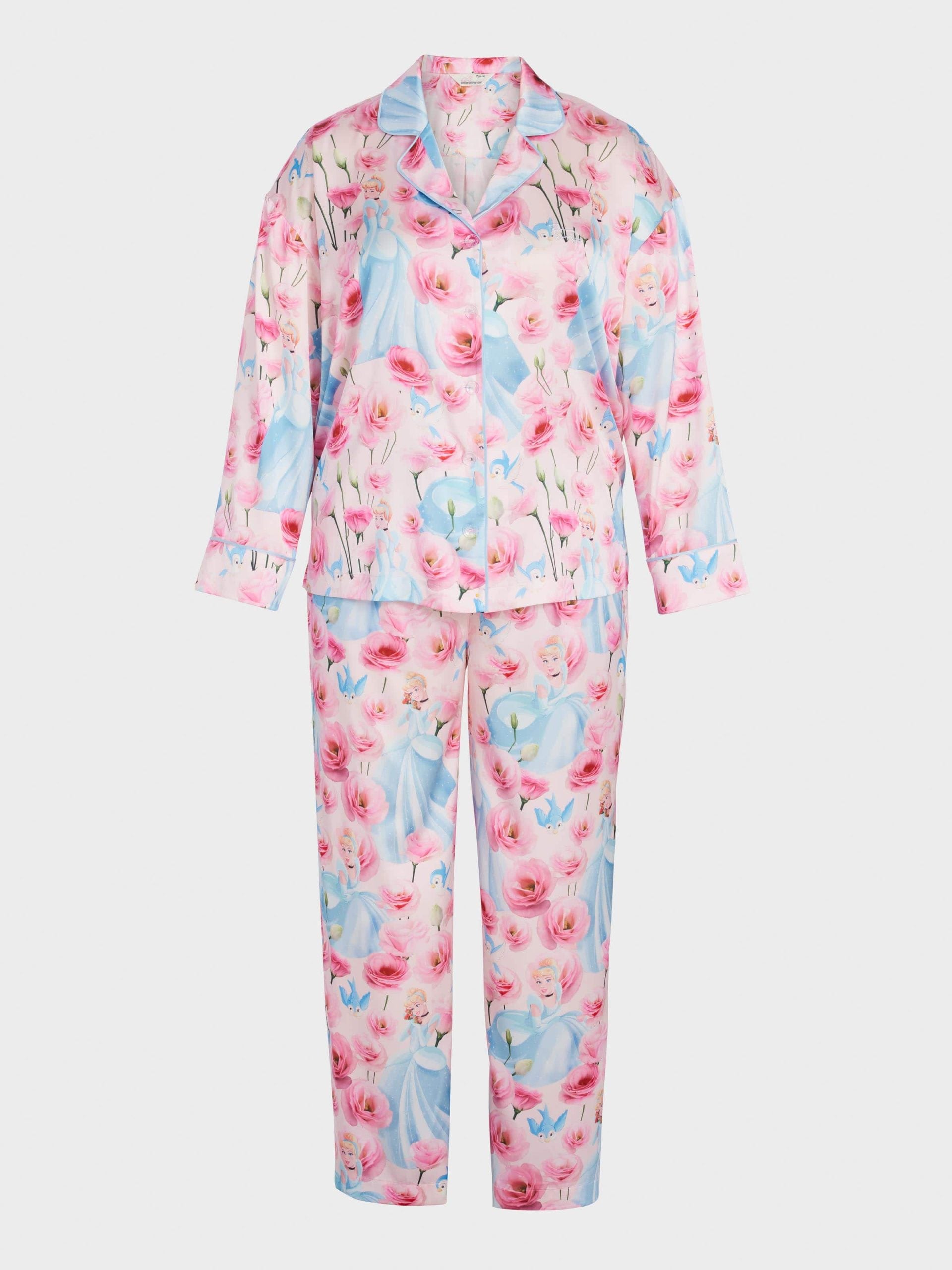 P.A. Plus Disney Cinderella Rose Satin Long Pj Set Multi image 4