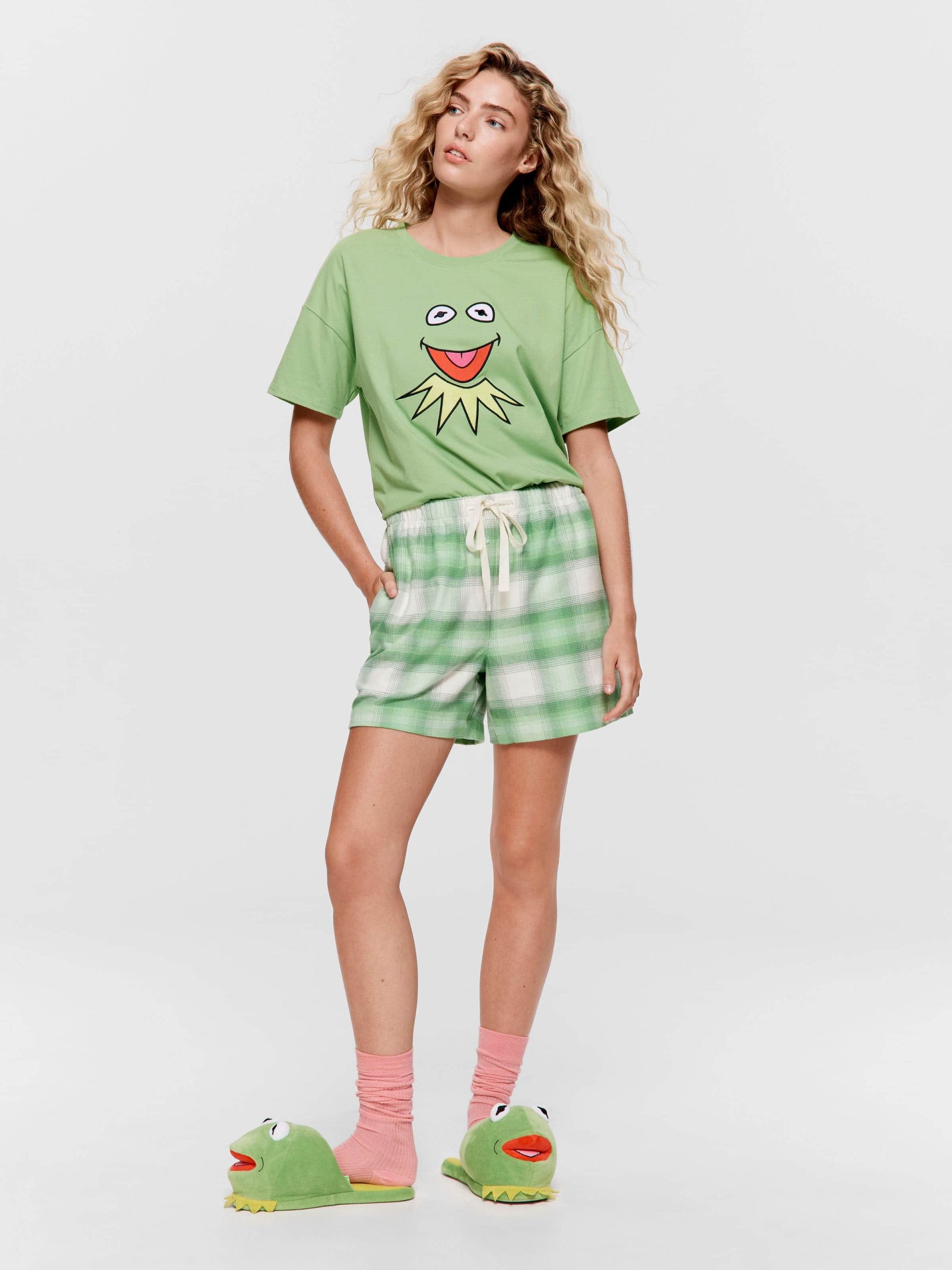 Green Check Flannelette Mid Short multi image 0