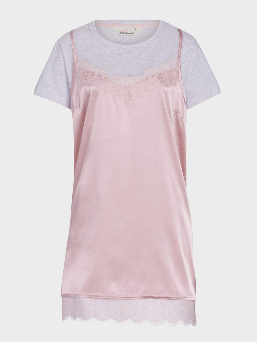 T-Shirt Satin Slip Nightie Multi image 3