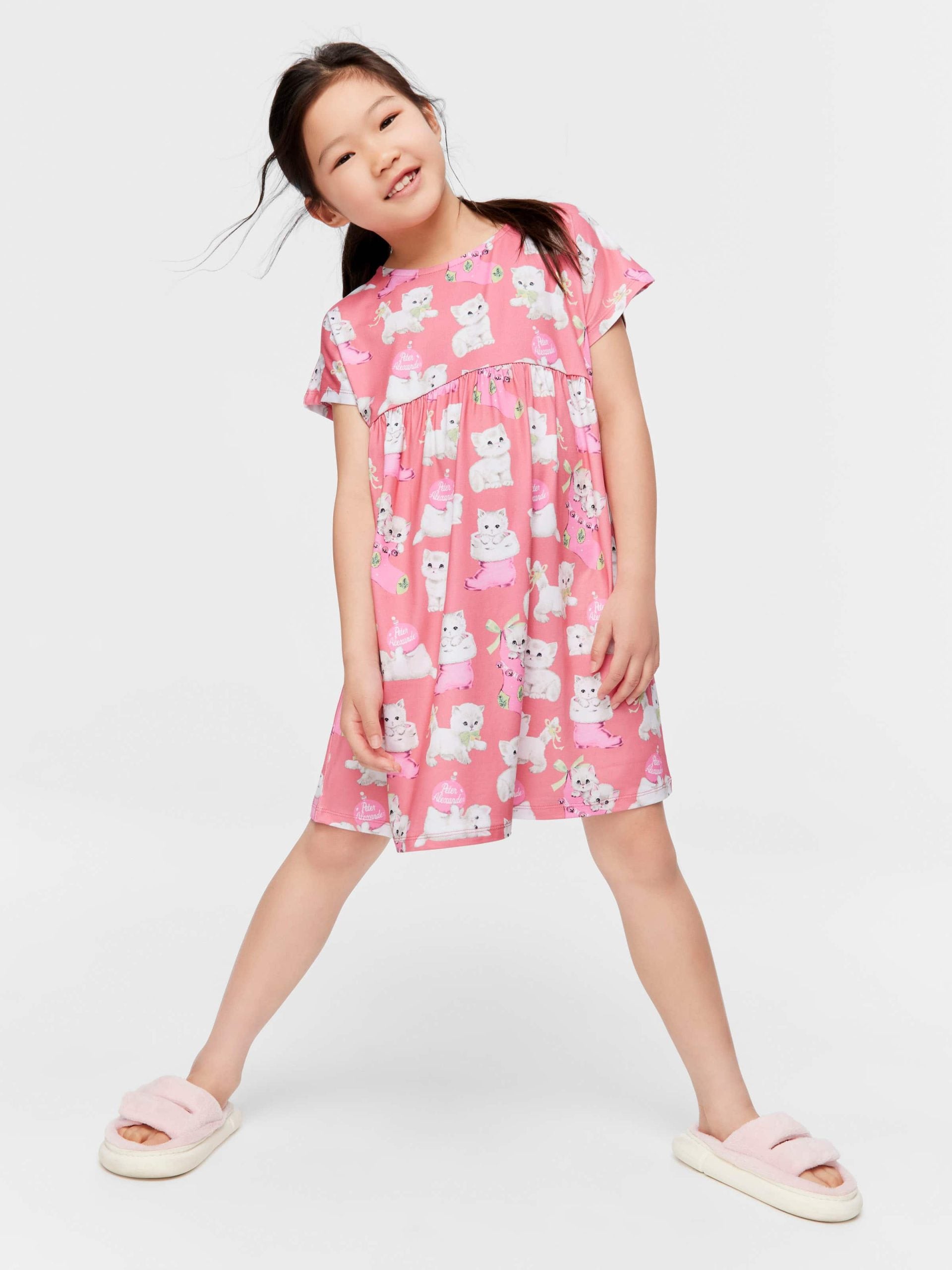 Jnr Girls Kitty Nightie multi image 2
